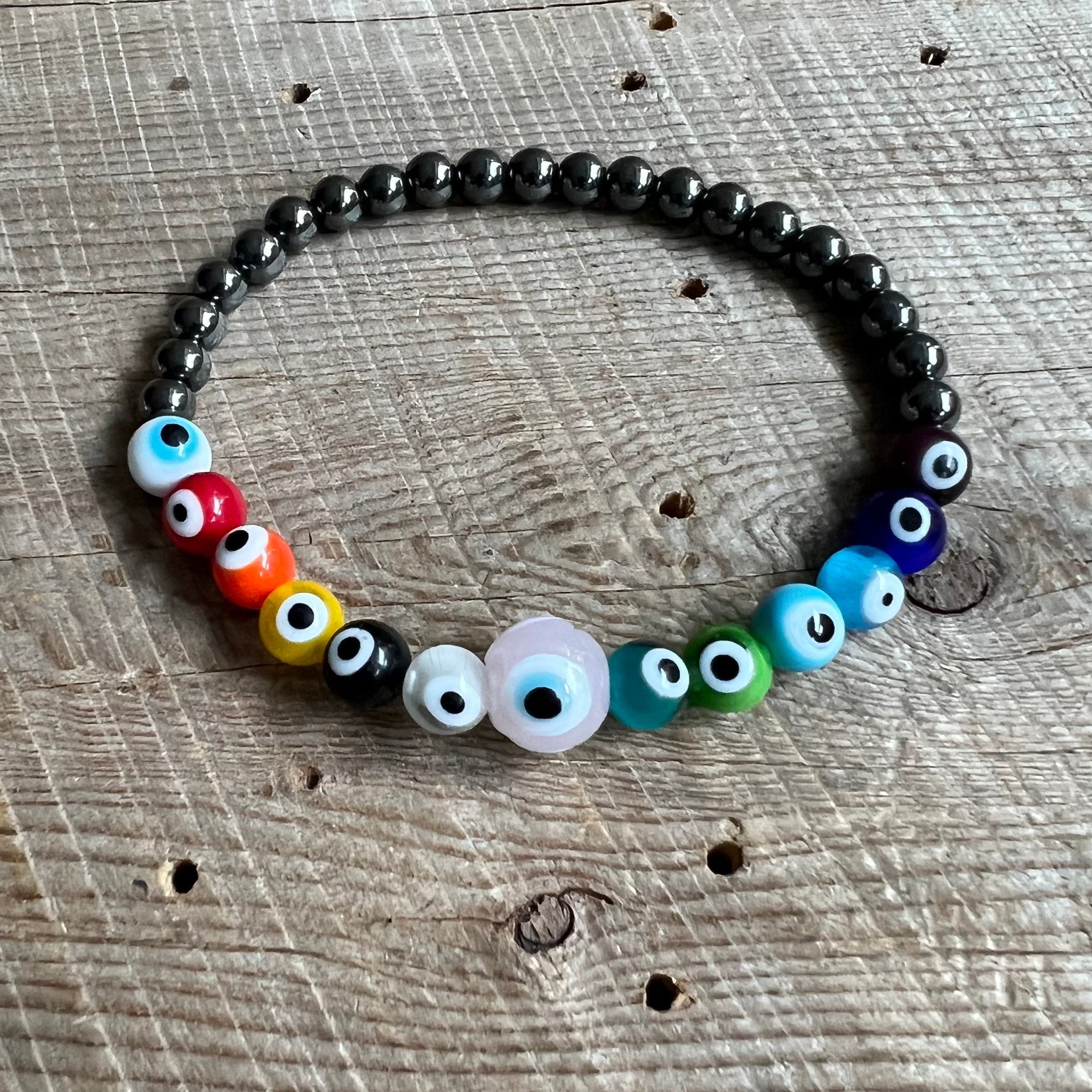 SariBlue® All The Good Juju Evil Eye Hematite Bracelet
