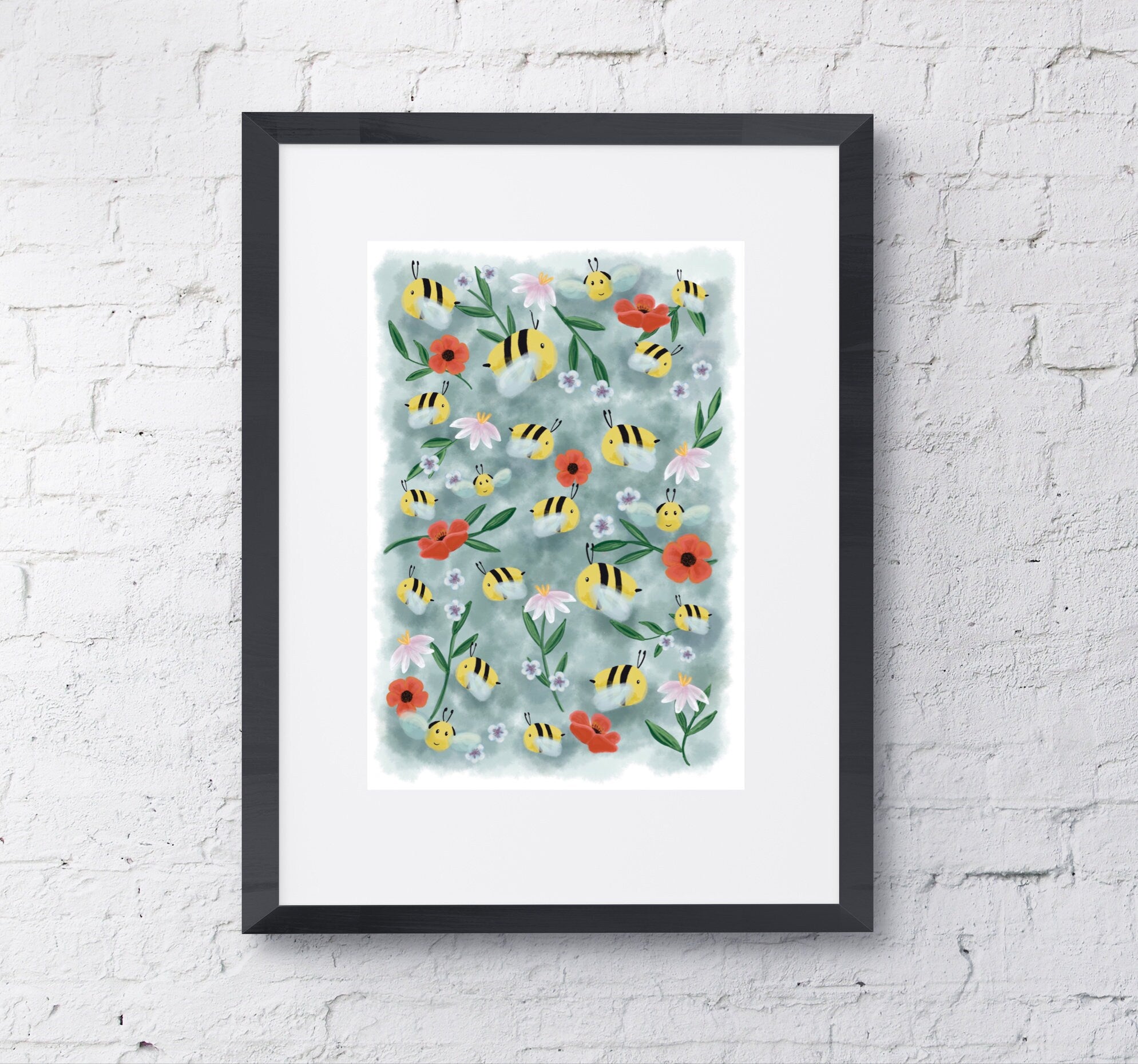 Busy Bees Art Print (unframed)