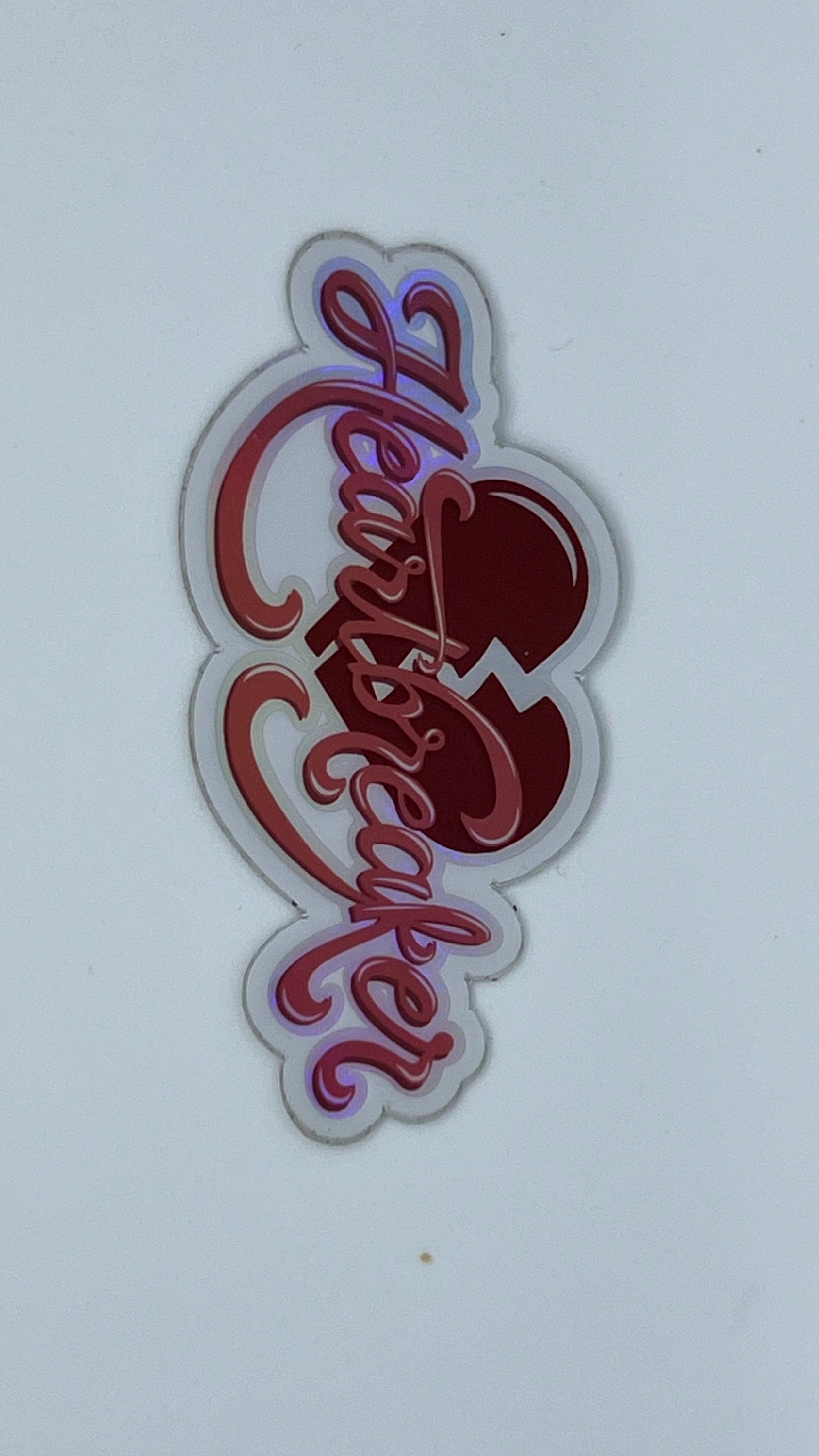 Heartbreaker Holographic Sticker | Bold Heart Art Sticker