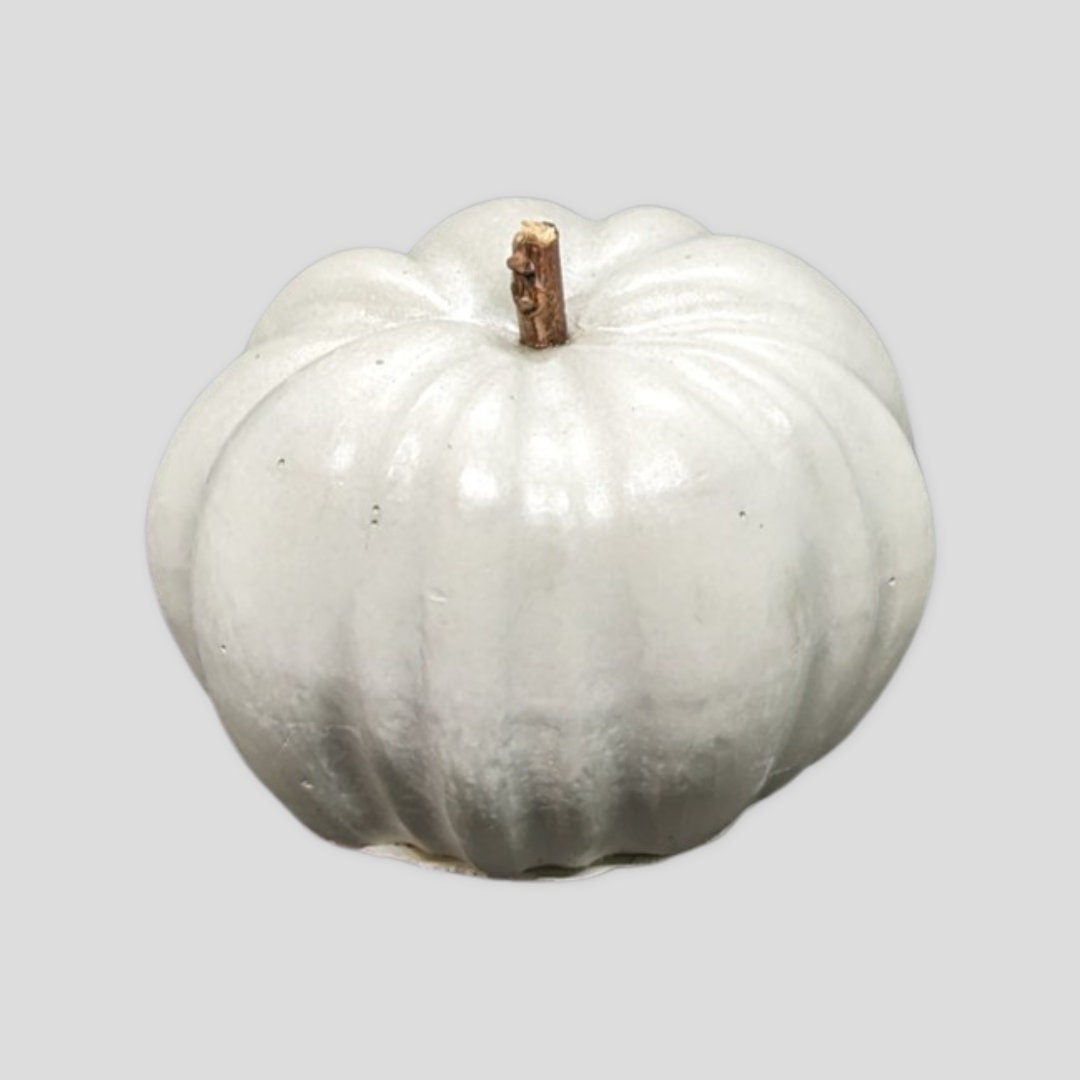 Concrete Pumpkin With Wooden Stem