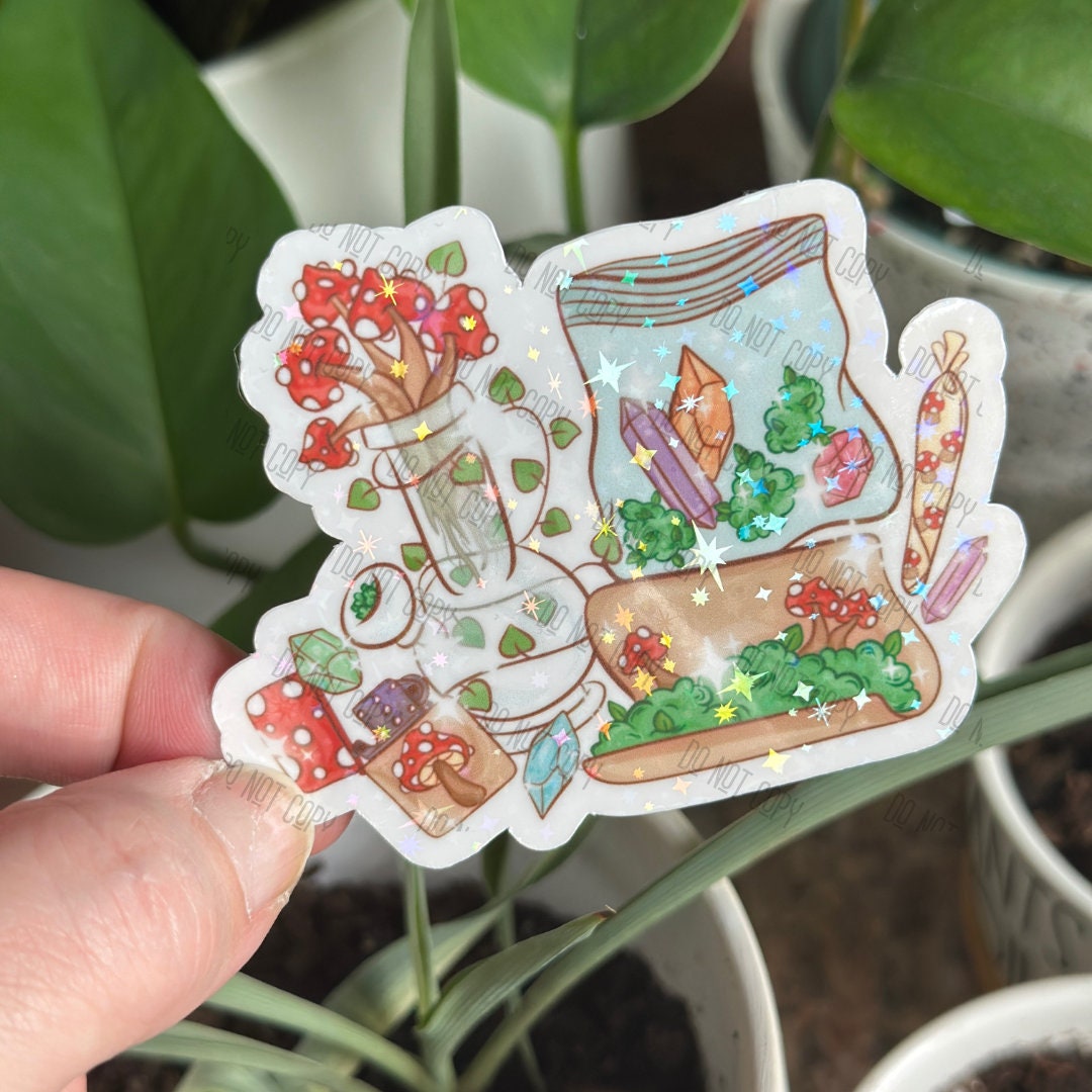 Cute Stoner Magic Mushroom Sticker