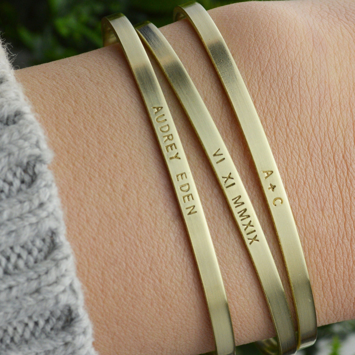 Family Milestones Stacking Bracelet • Custom Anniversary Layering Cuff • Personalized Stacking Bracelet • New Mom or Grandmother Gift