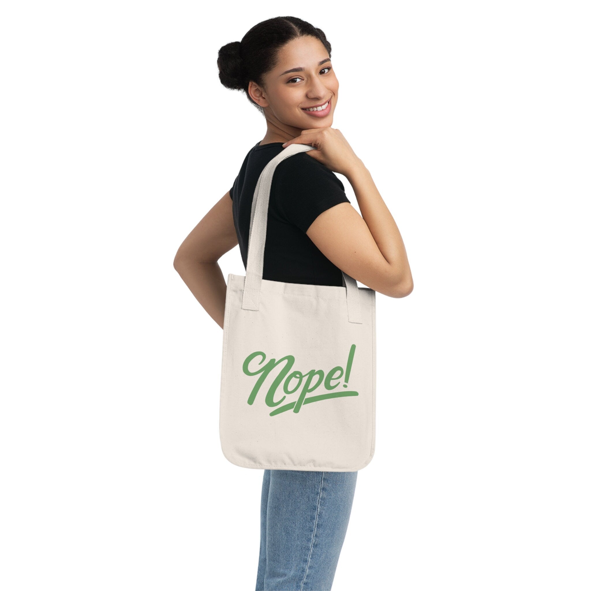 Nope Organic Canvas Tote Bag