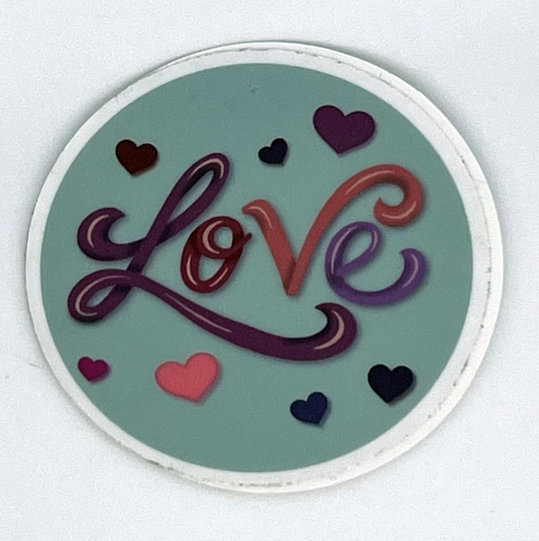 Retro Love Heart Sticker | Waterproof Vinyl Laptop Decal