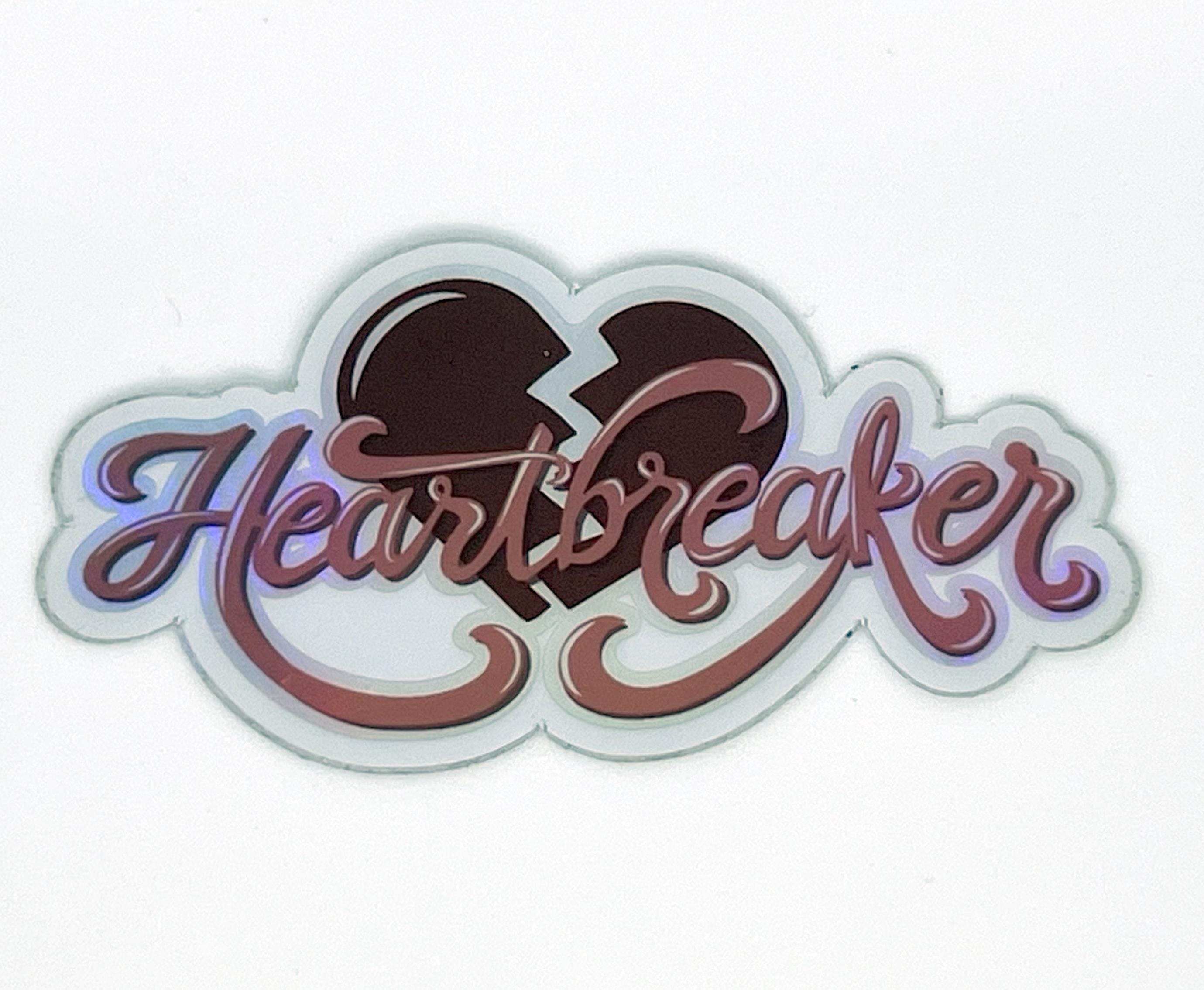 Heartbreaker Holographic Sticker | Bold Heart Art Sticker