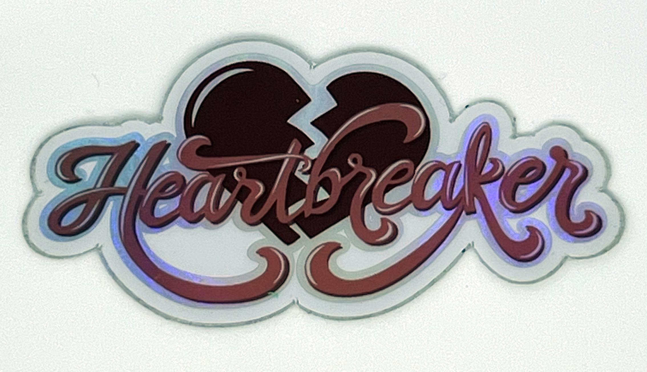 Heartbreaker Holographic Sticker | Bold Heart Art Sticker