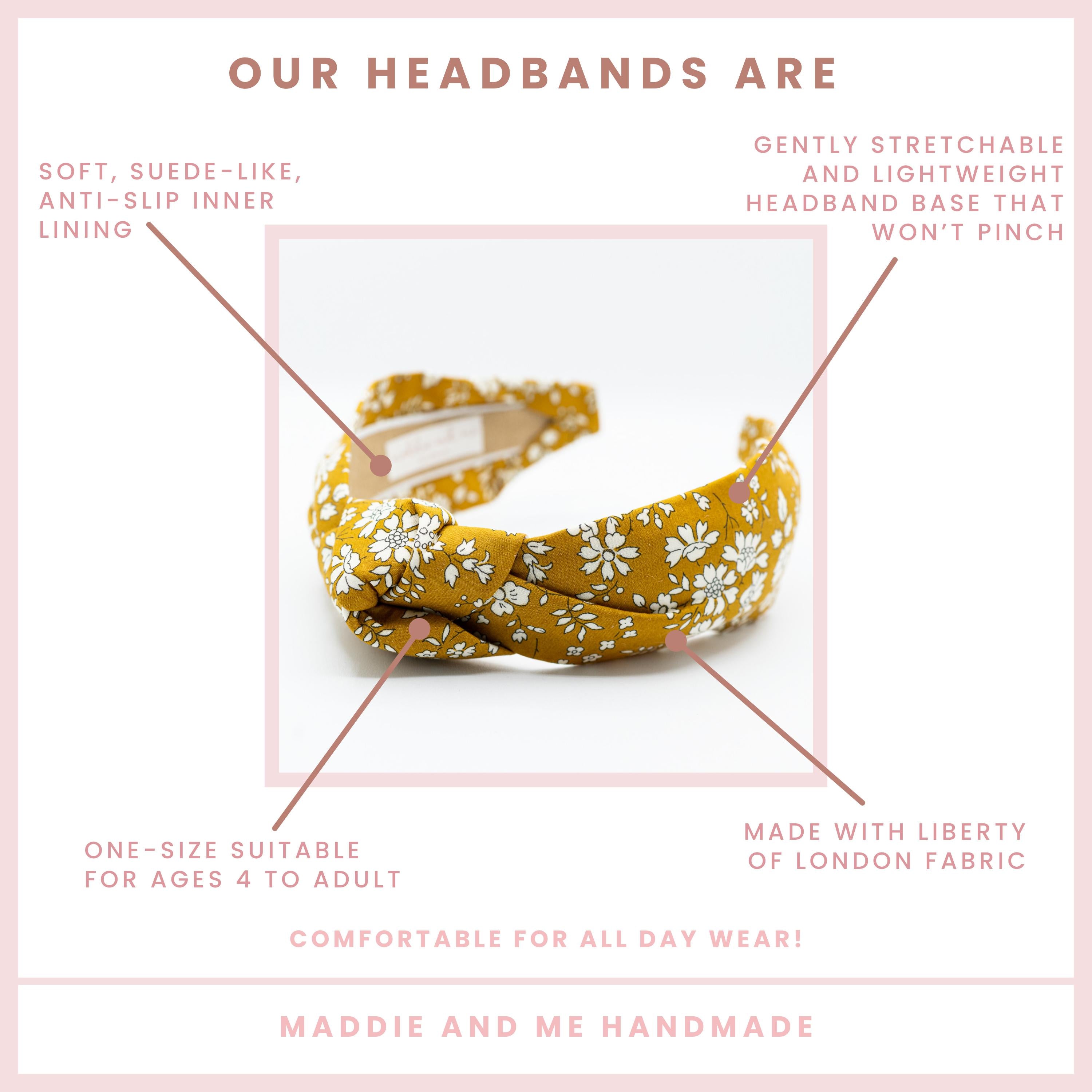 Liberty of London Knot Headband: Mustard Capel Tana Lawn™ Cotton