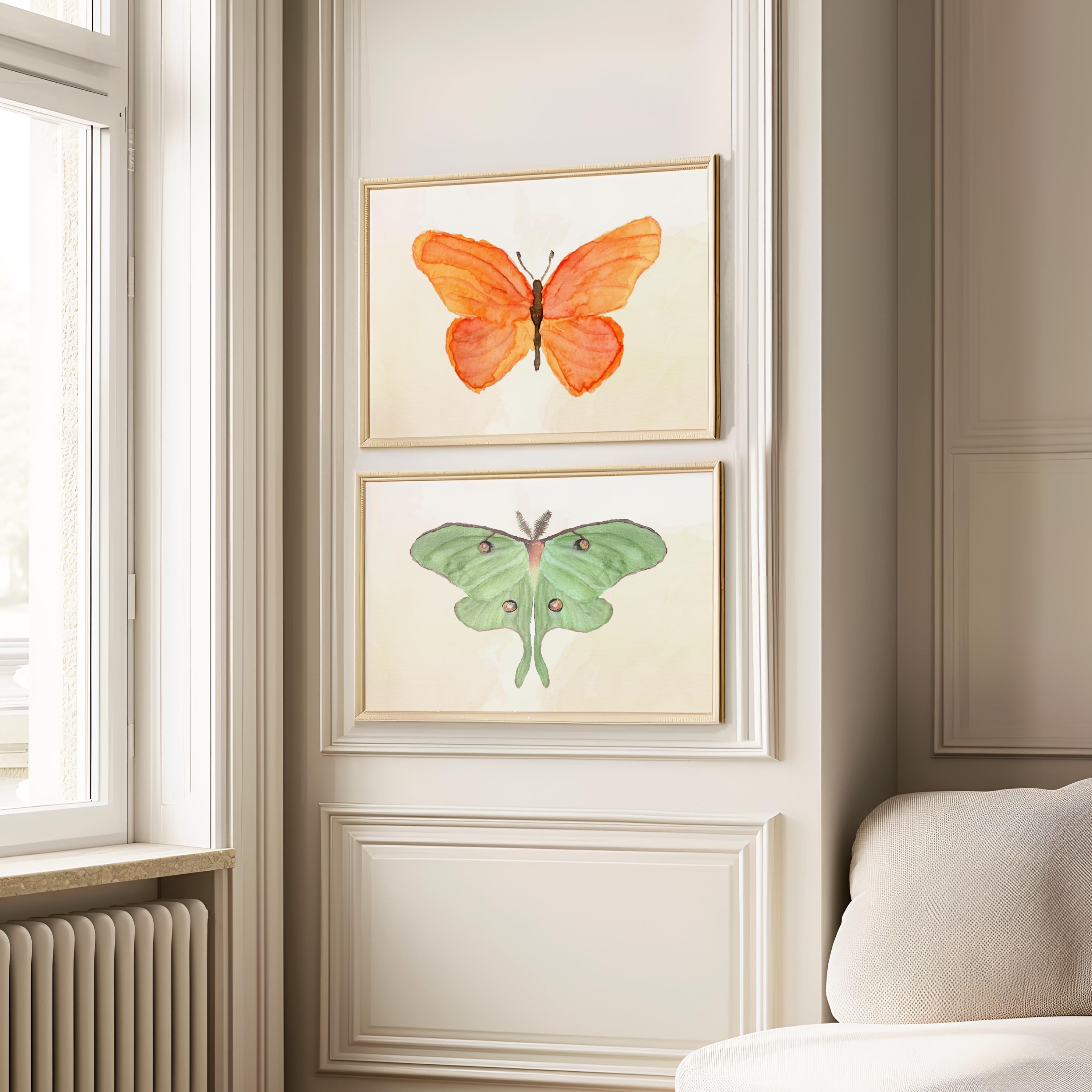 Luna Moth Art Print: Hand-Painted Watercolor Illustration
