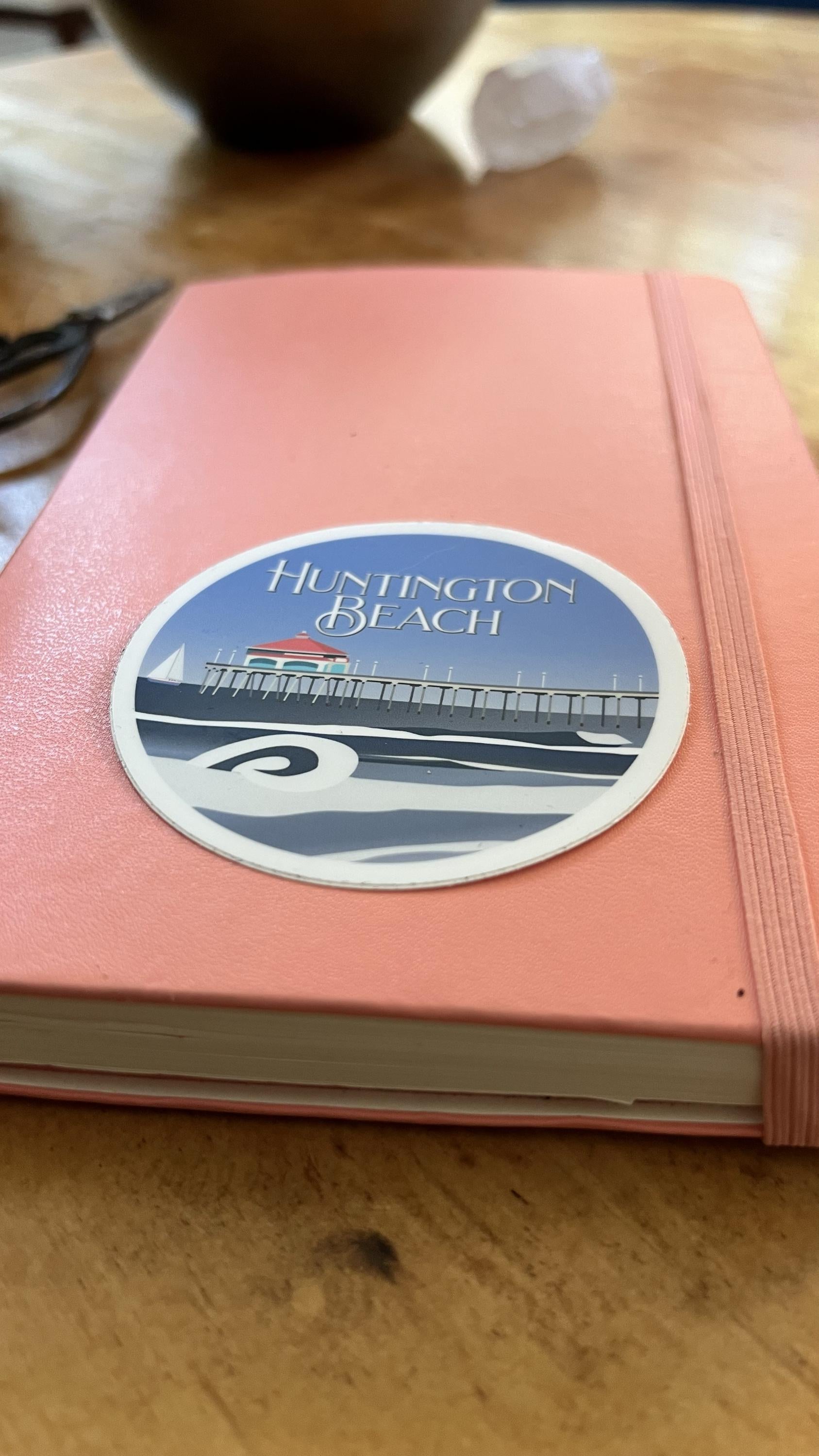 Huntington Beach Sticker | Surf City USA Vinyl Decal, Retro Beach Art