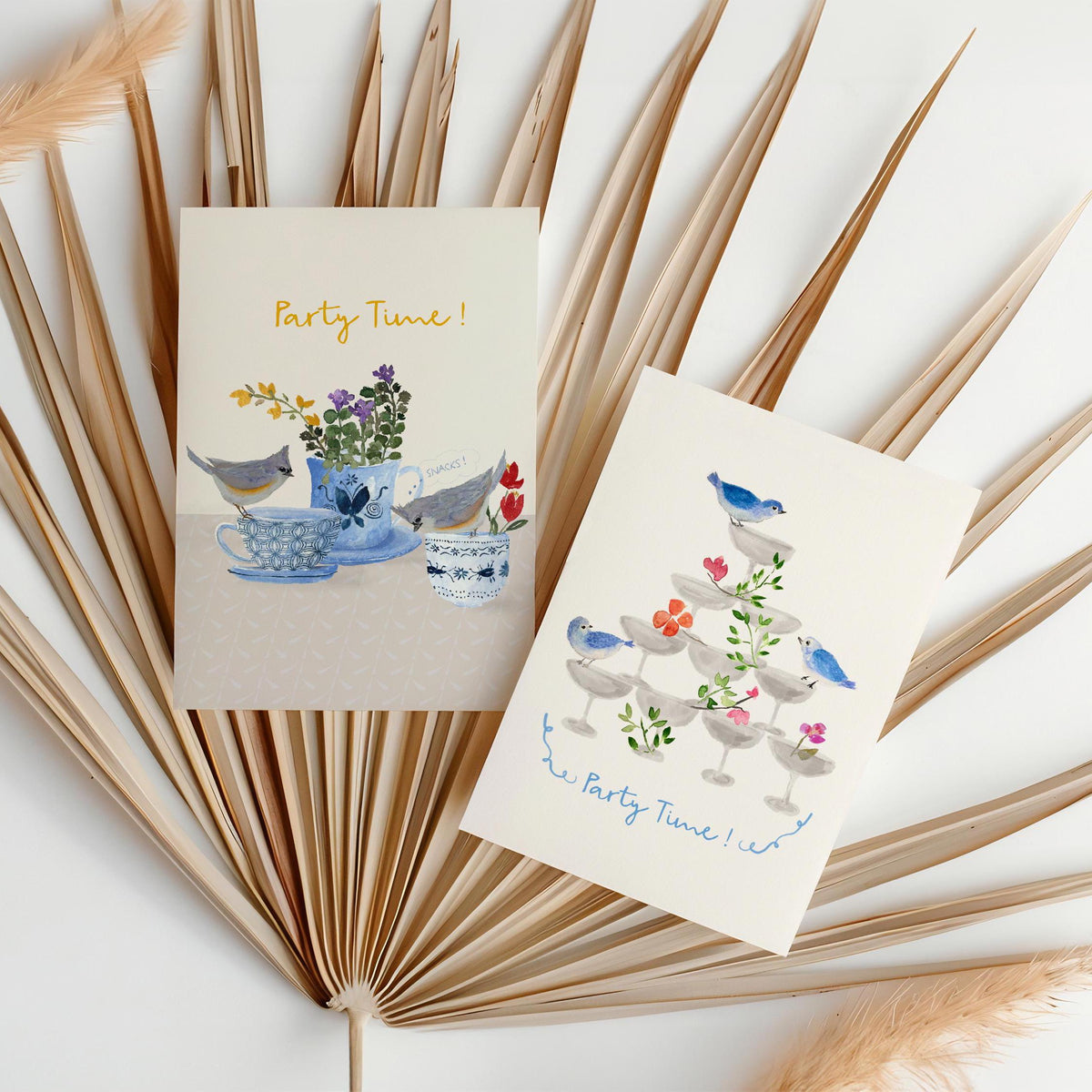Party Time Tea greeting card, everyday celebration, blank card