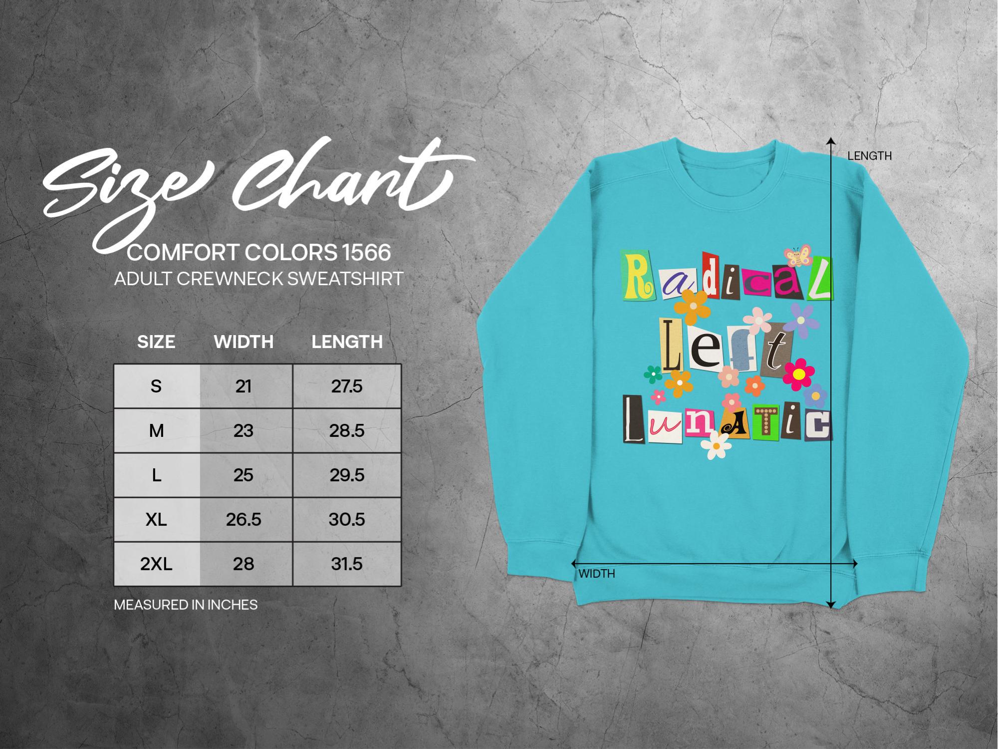 Radical Left Lunatic Sweatshirt, Funny Democrat Political T-Shirt, Liberal Progressive Resistance Long Sleeve Tee, Unique Gift Idea
