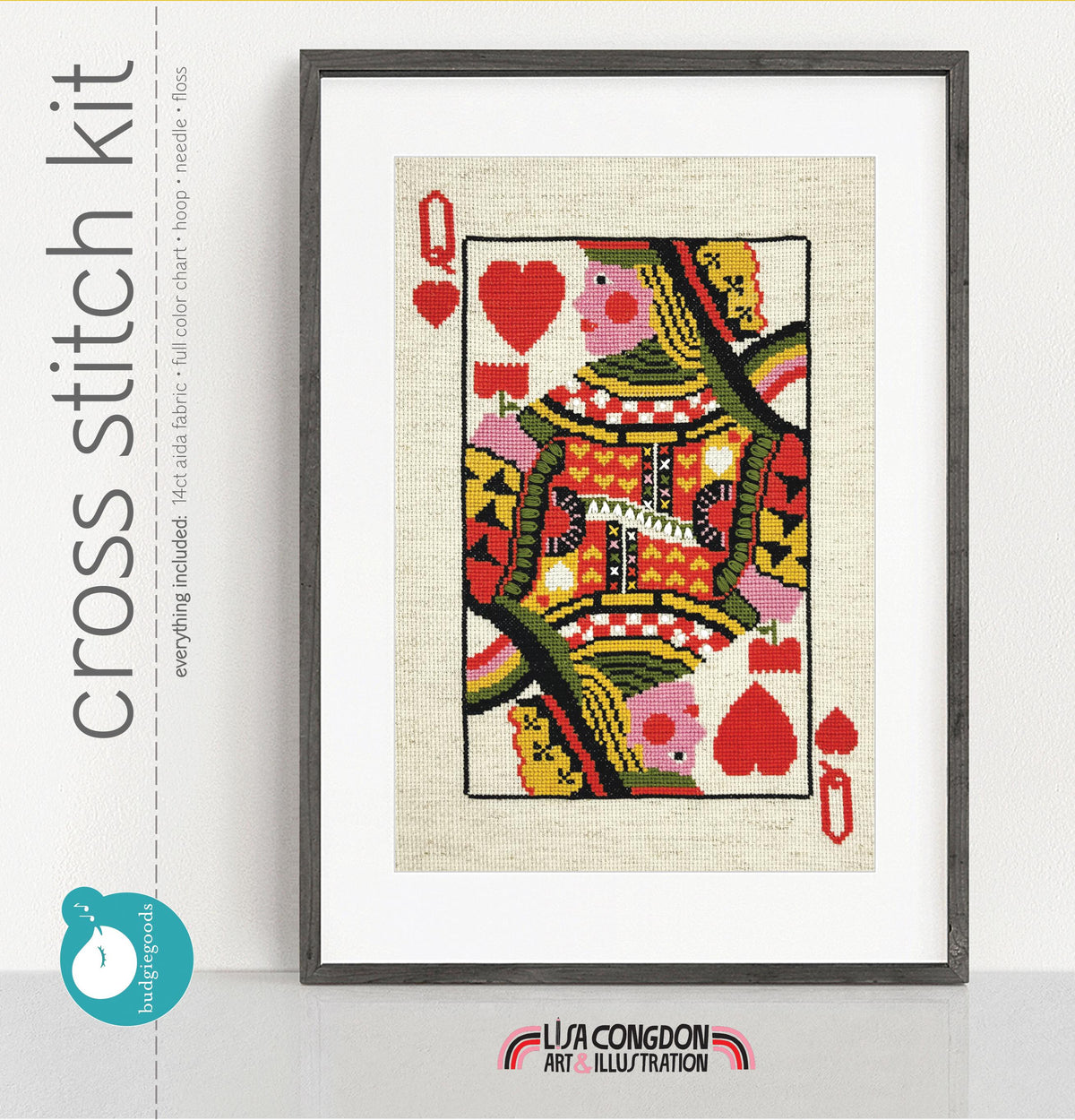 QUEEN OF HEARTS counted cross stitch kit