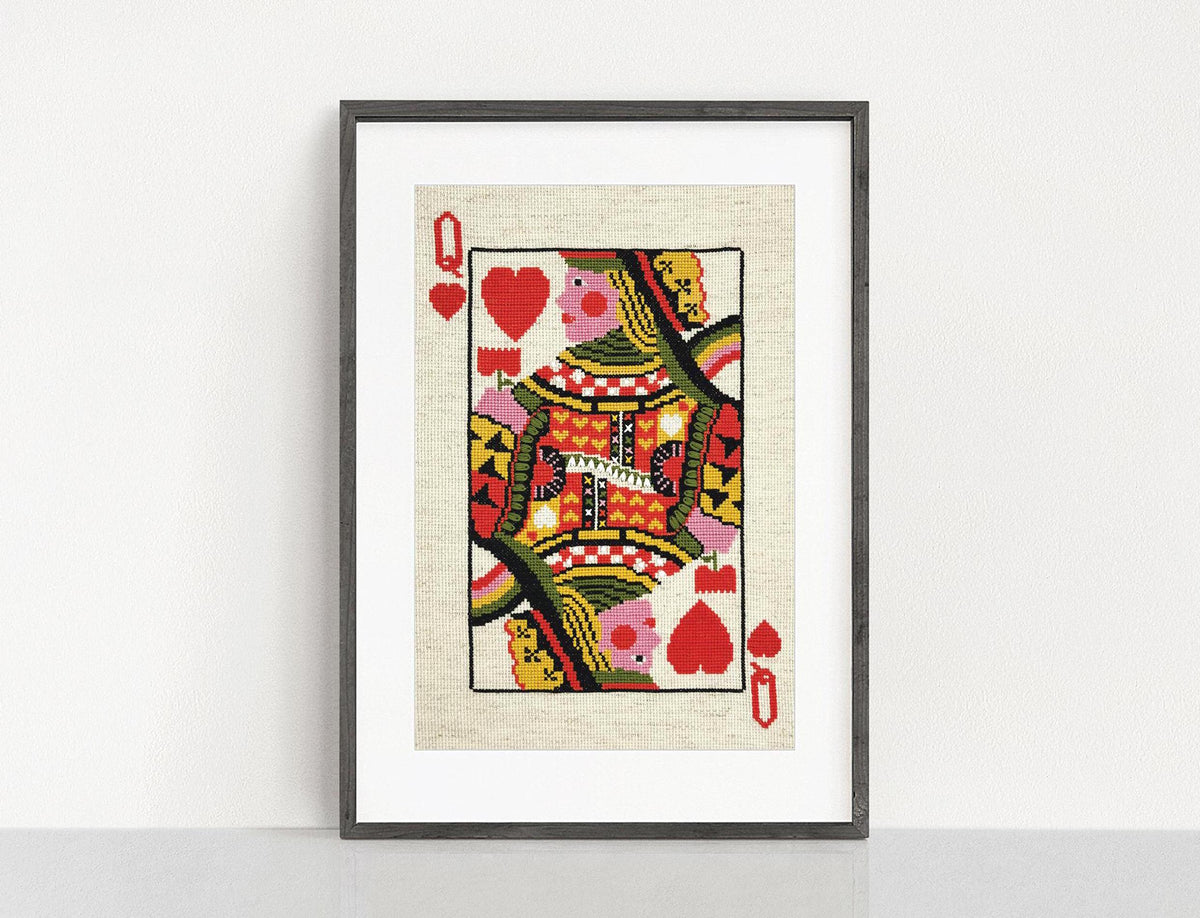 QUEEN OF HEARTS counted cross stitch kit