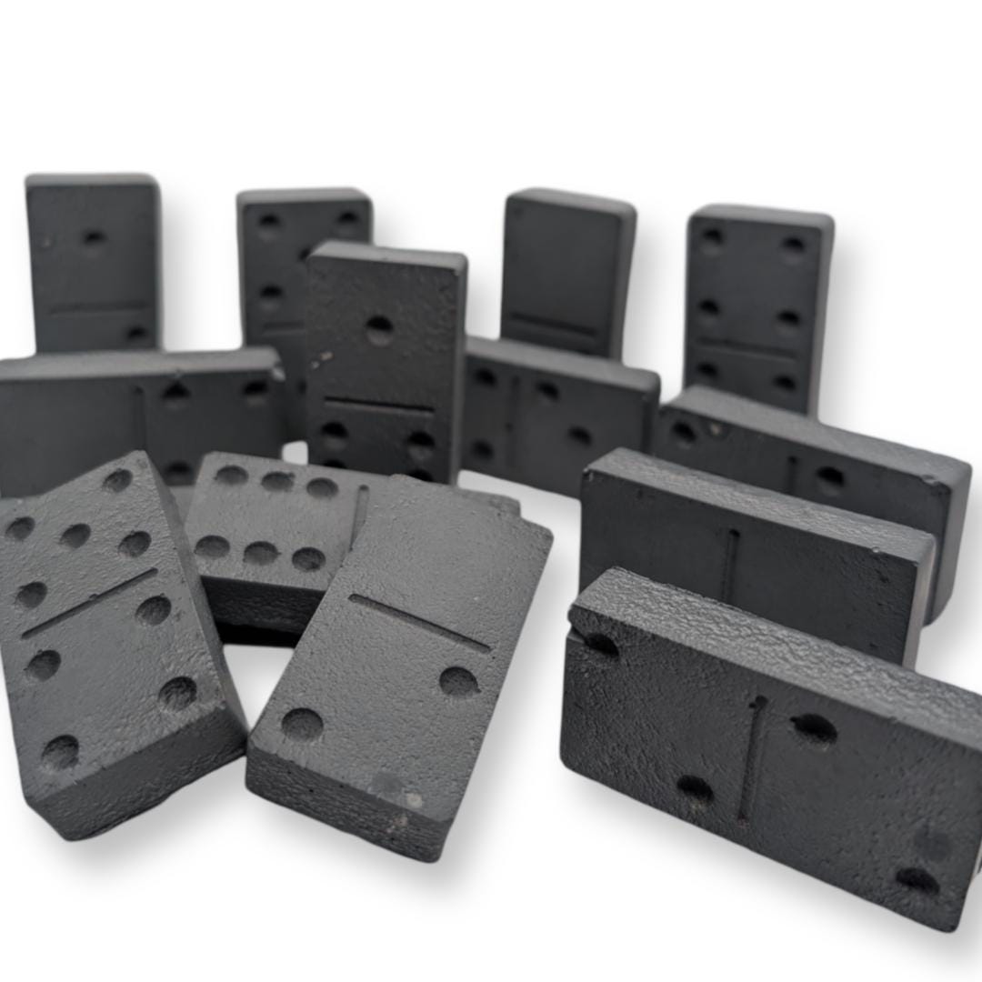 Minimalist Concrete Domino Set