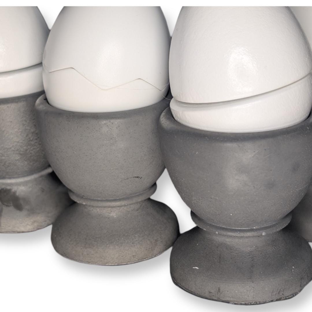 Concrete Egg Cup Holder - Modern Industrial Kitchen Decor - Minimalist Egg Stand - Set of 2, 4, or 6 - Rustic Farmhouse Breakfast