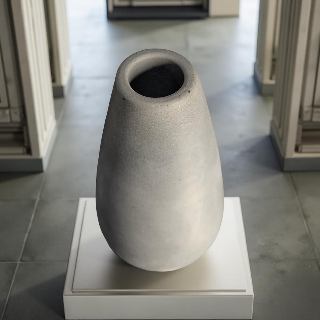 Minimalist Tapered Concrete Vase