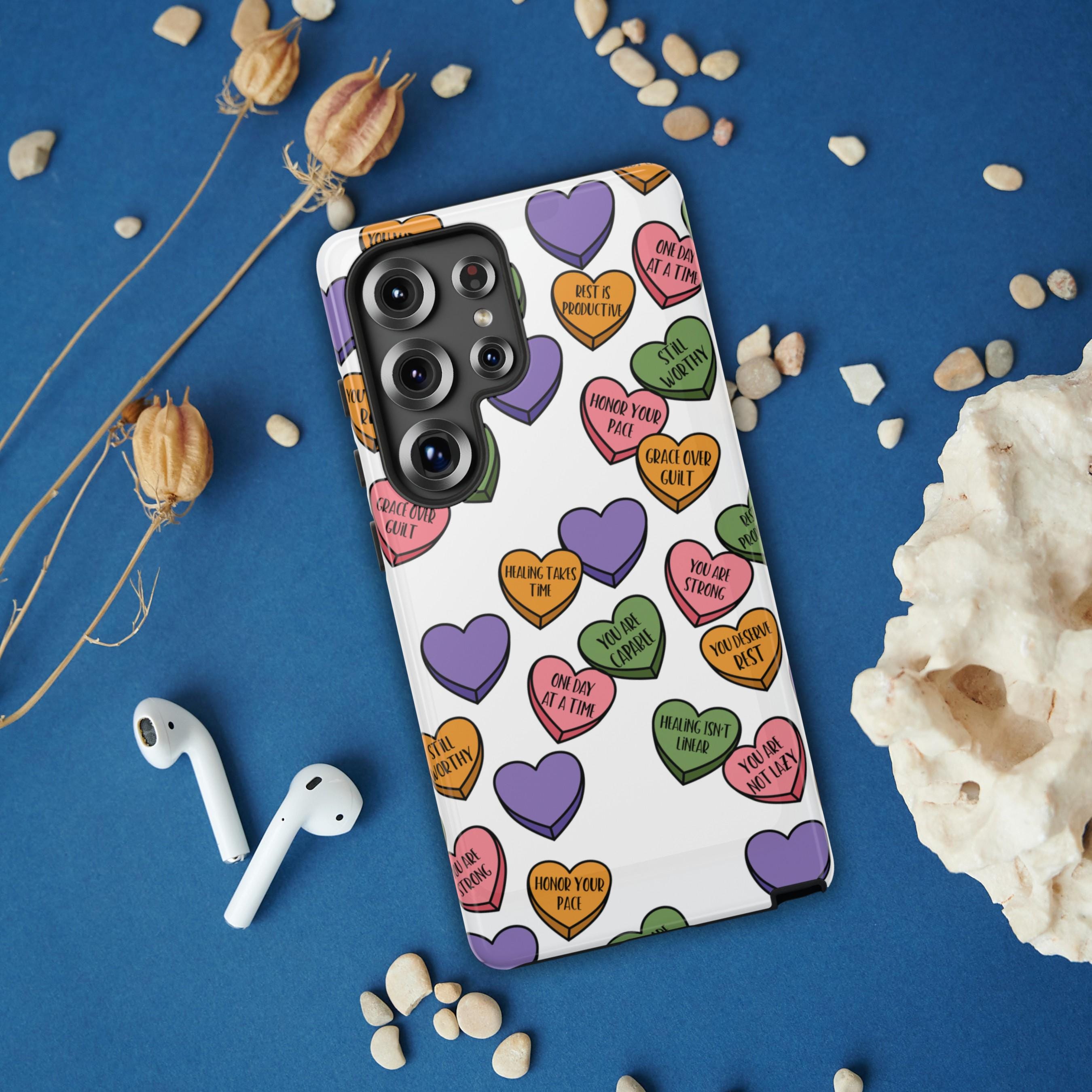 Spoonie Affirmation Samsung Galaxy Google Pixel Tough Case | Chronic Illness Pastel Heart Case | Support Gift for Spoonie 25 24 23 22 21 20