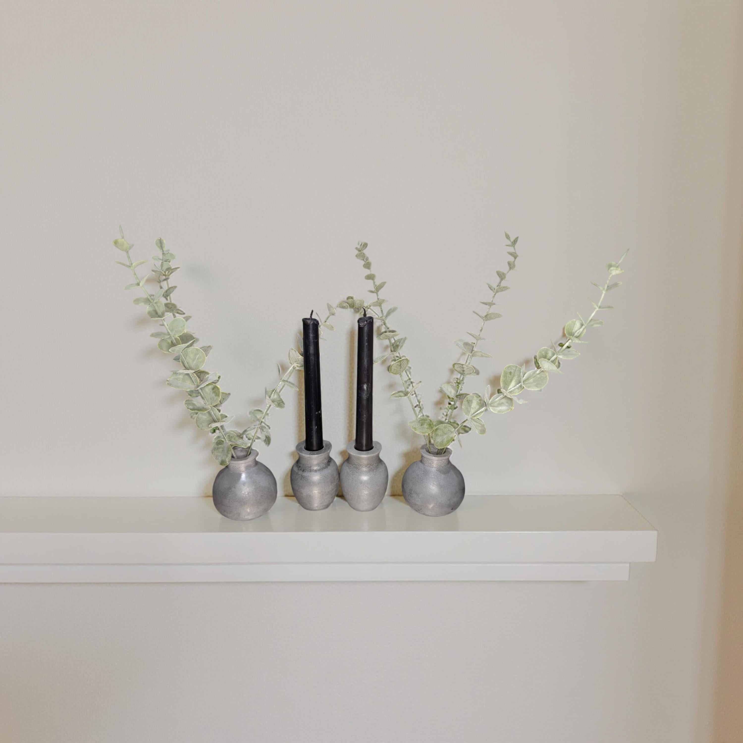 Handmade Concrete Bud Vase: Minimalist Cement Decor