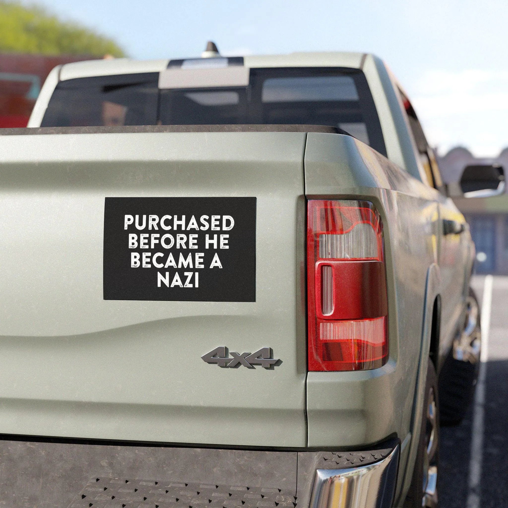 Purchased Before He Became a Nazi Bumper Magnet, Anti-Elon Car Magnet, Sarcastic Tesla Magnet