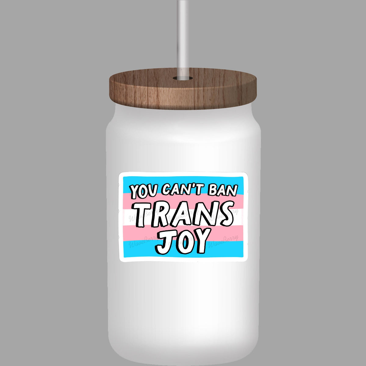 Trans Pride Flag Sticker: You Can&