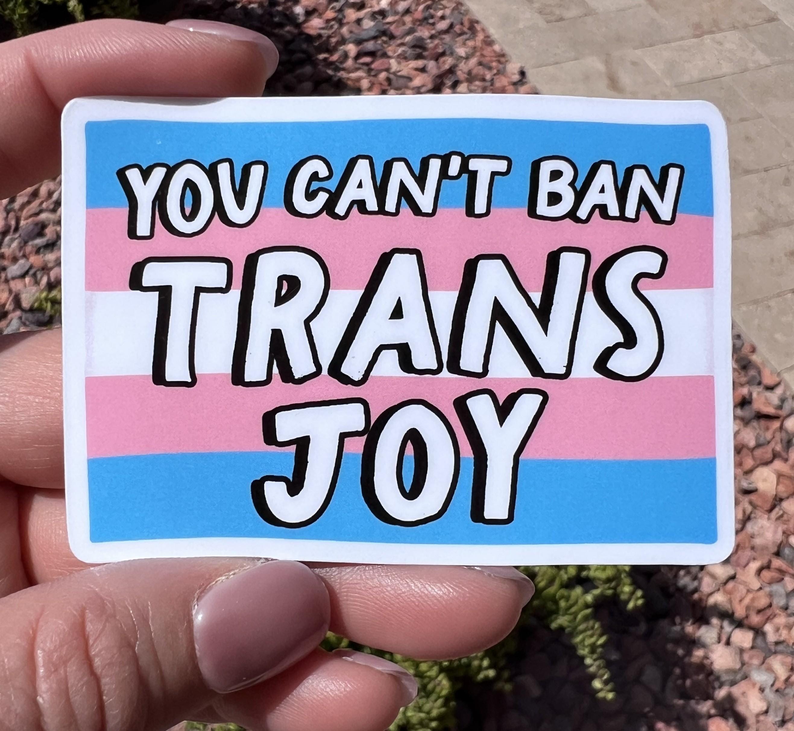 Trans Pride Flag Sticker: You Can&