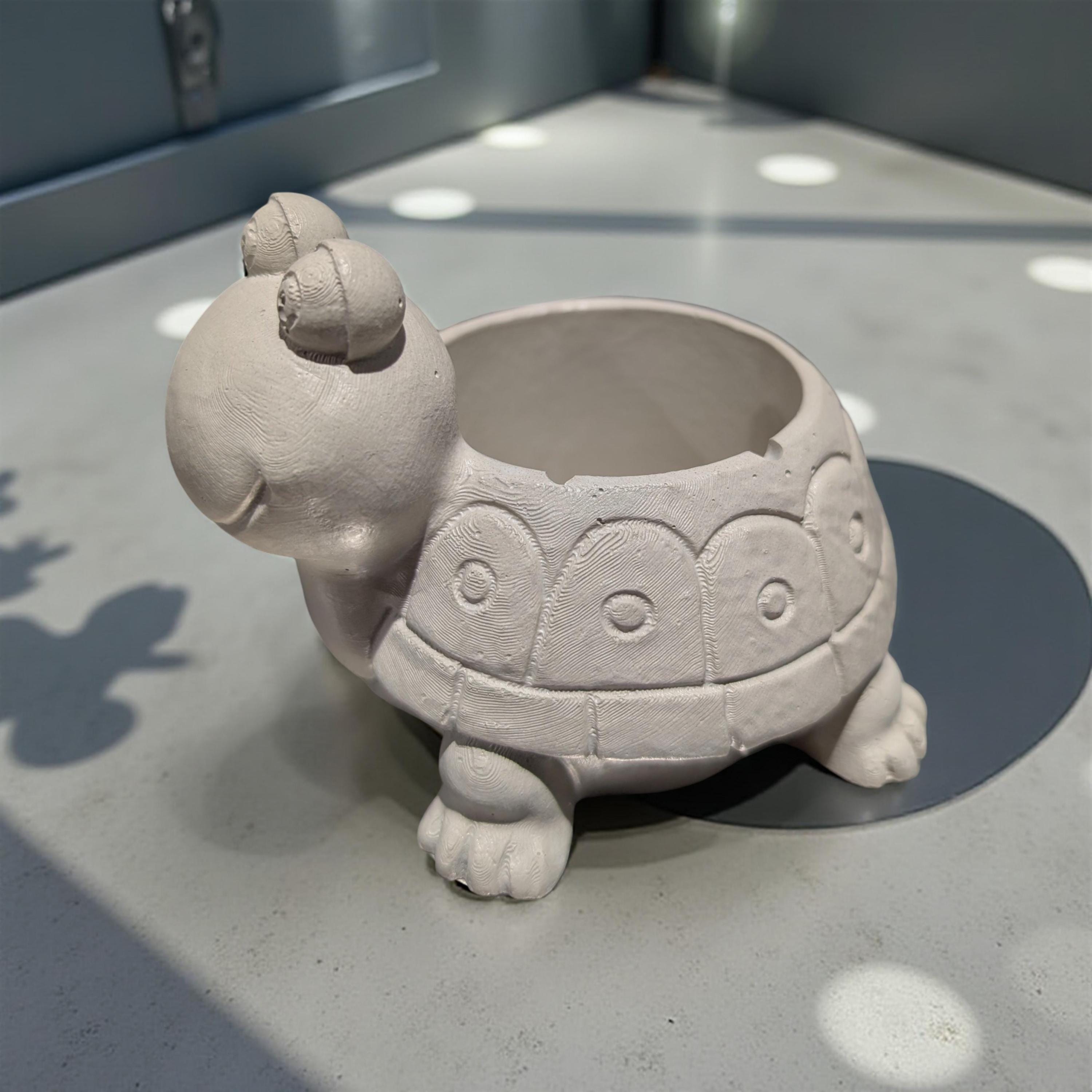 Smiling Concrete Turtle Planter(Indoor/Outdoor Use)