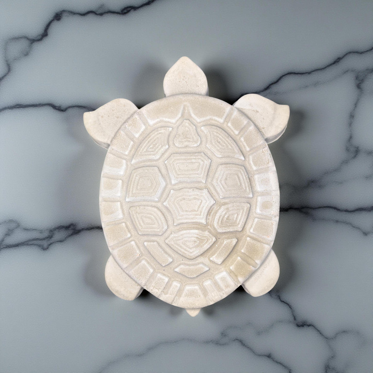 Concrete Turtle Stepping Stone – Garden Turtle Decor – Paintable Cement Yard Art – Outdoor Pathway Stone – Unsealed