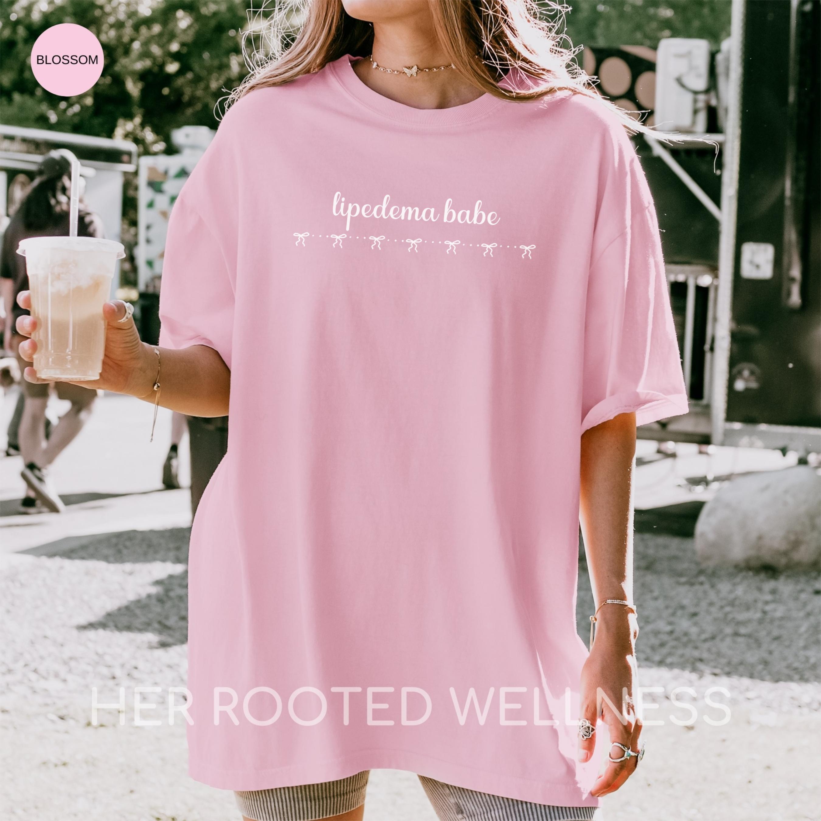 Lipedema Babe Shirt | Comfort Colors Lipoedema Awareness T-Shirt | Coquette Bows Tee | Advocacy Apparel | Adipose Disease Warrior Gift