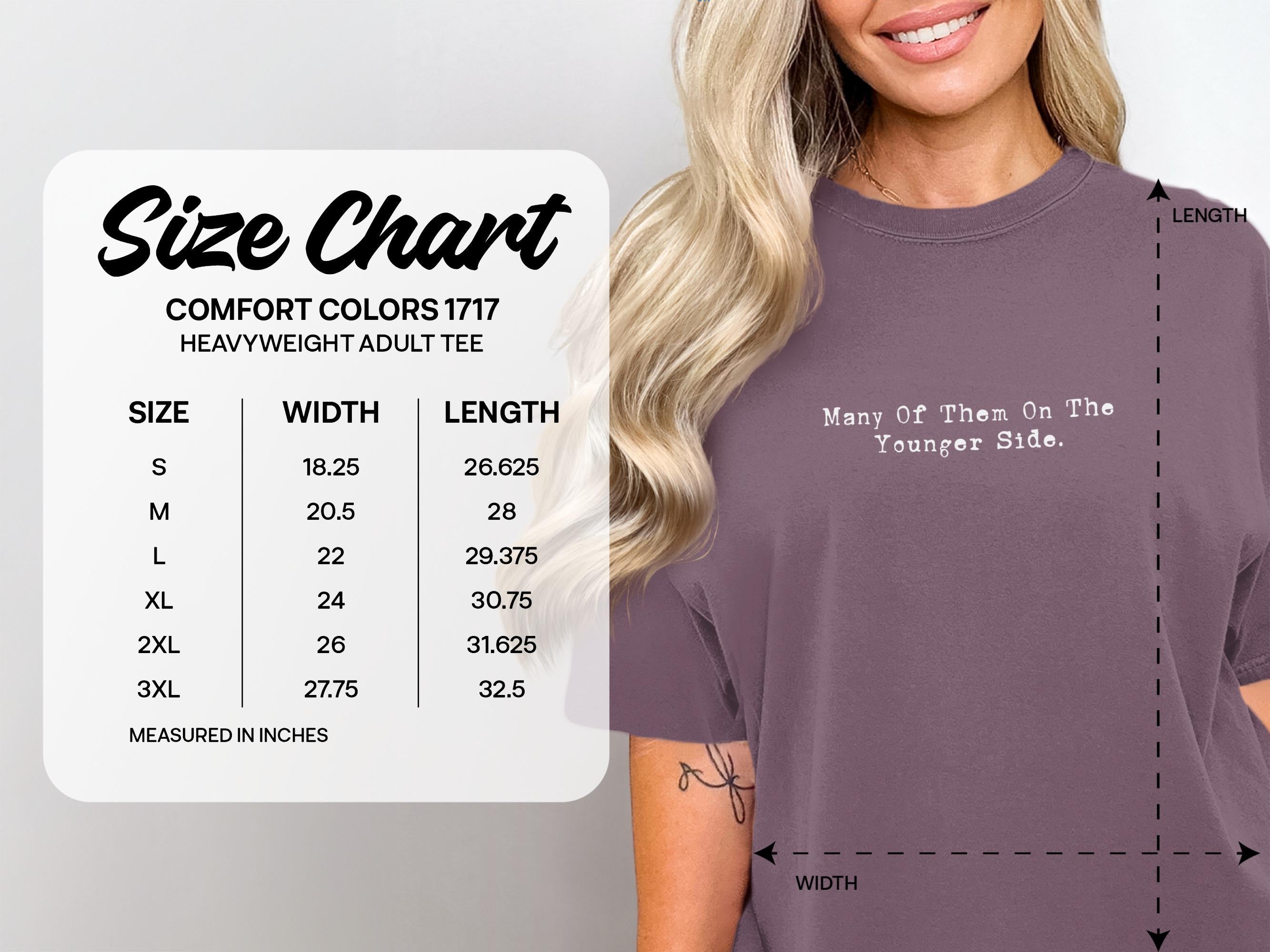 Many Of Them On The Younger Side Shirt, Comfort Colors 1717 Heavyweight Adult Tee, Graphic Tee, Trendy T-Shirt, Unisex Casual Top