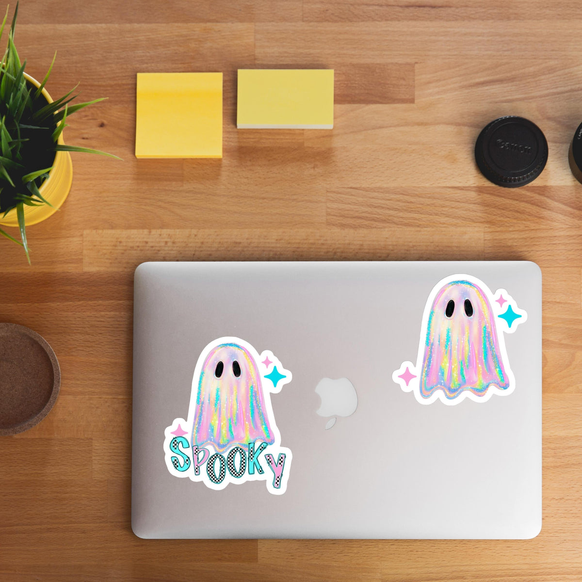 Pastel Goth Ghost Sticker | Holographic Halloween Sticker | Cute Spooky Ghost Decal | Iridescent Laptop Sticker | Water Bottle Sticker