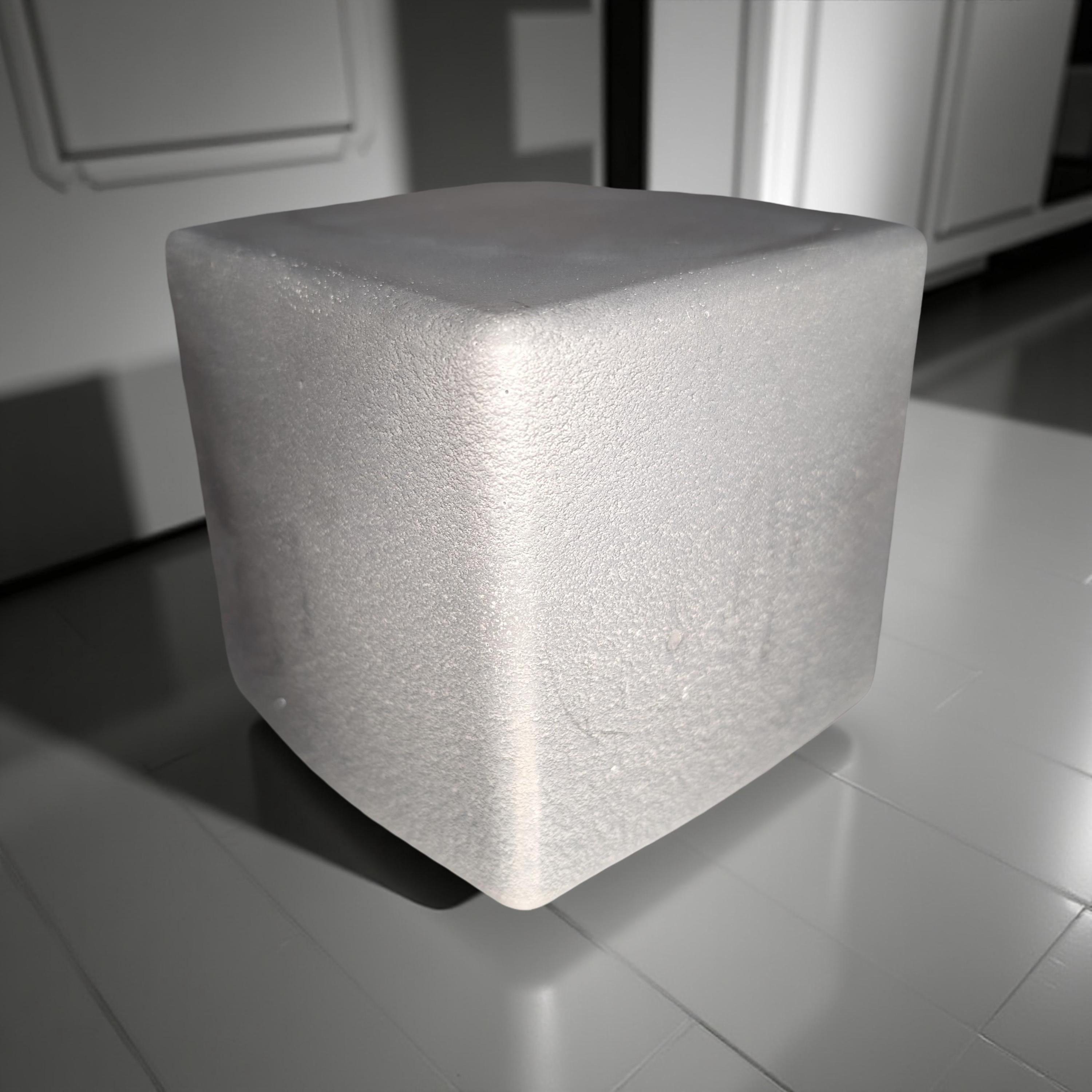 Minimalist Concrete Door Stop: Modern Cube Bookend, Industrial Decor