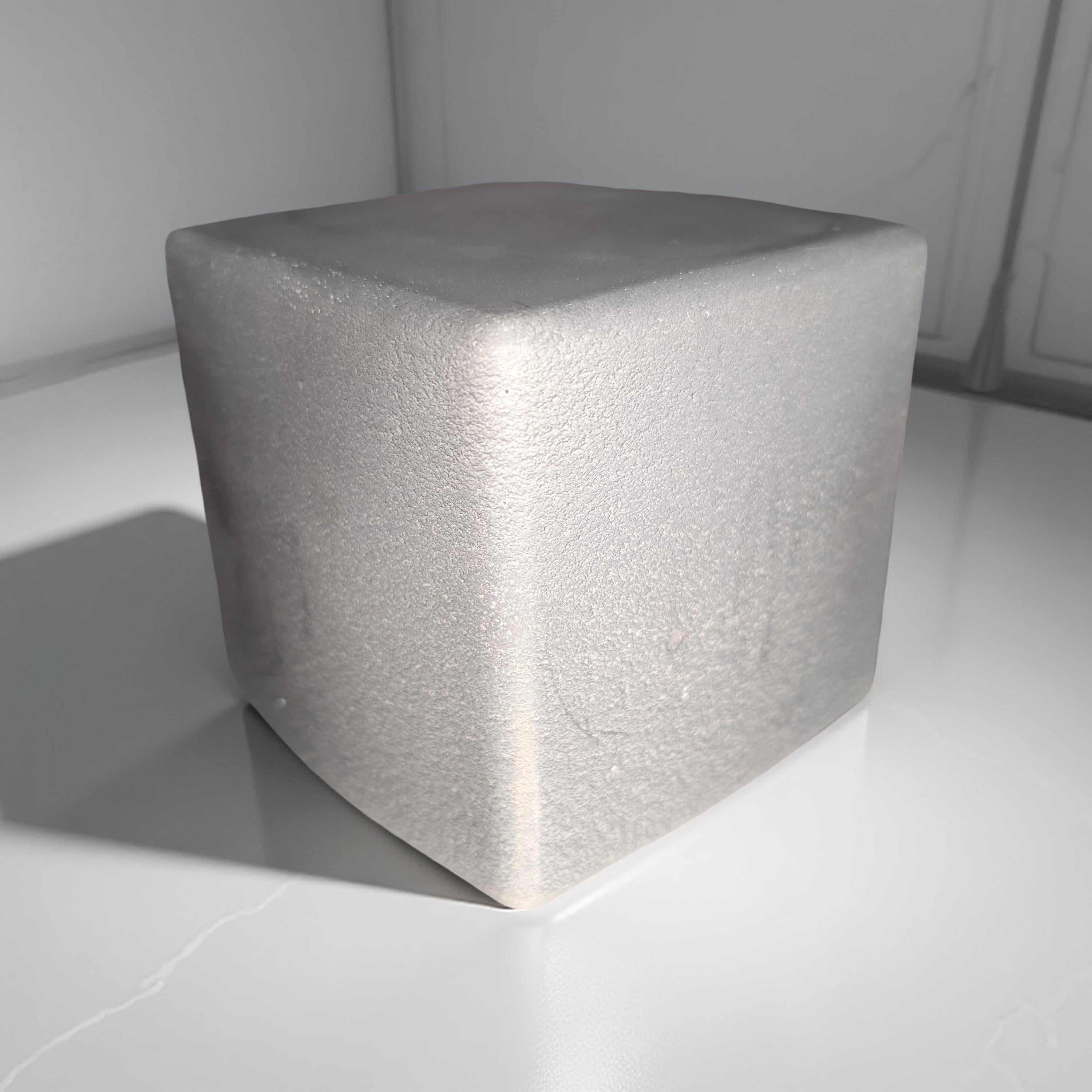 Minimalist Concrete Door Stop: Modern Cube Bookend, Industrial Decor