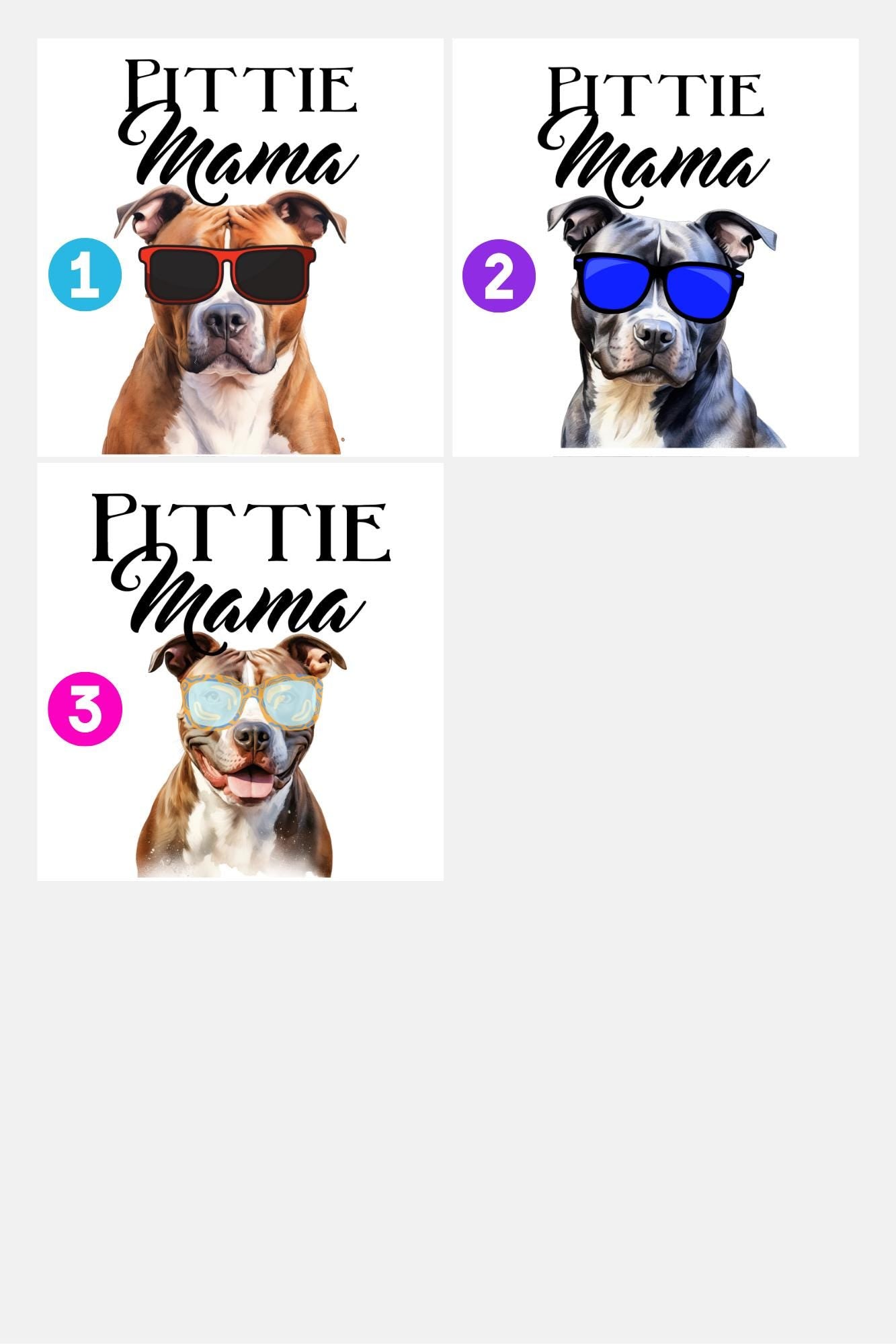 Pittie Mama Sticker: Water-Resistant Pit Bull Mom Vinyl Decal