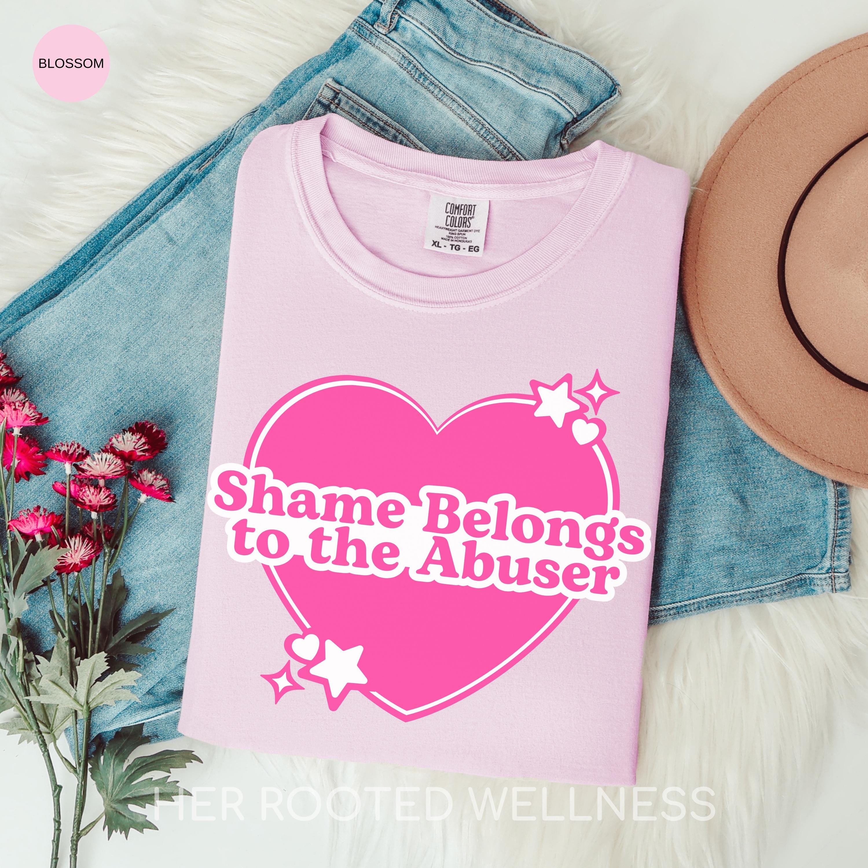Shame Belongs to the Abuser Feminist Shirt, Female Rage Comfort Colors Tee, CSA SA DV Abuse Survivor Gift, Domestic Violence Awareness Shirt