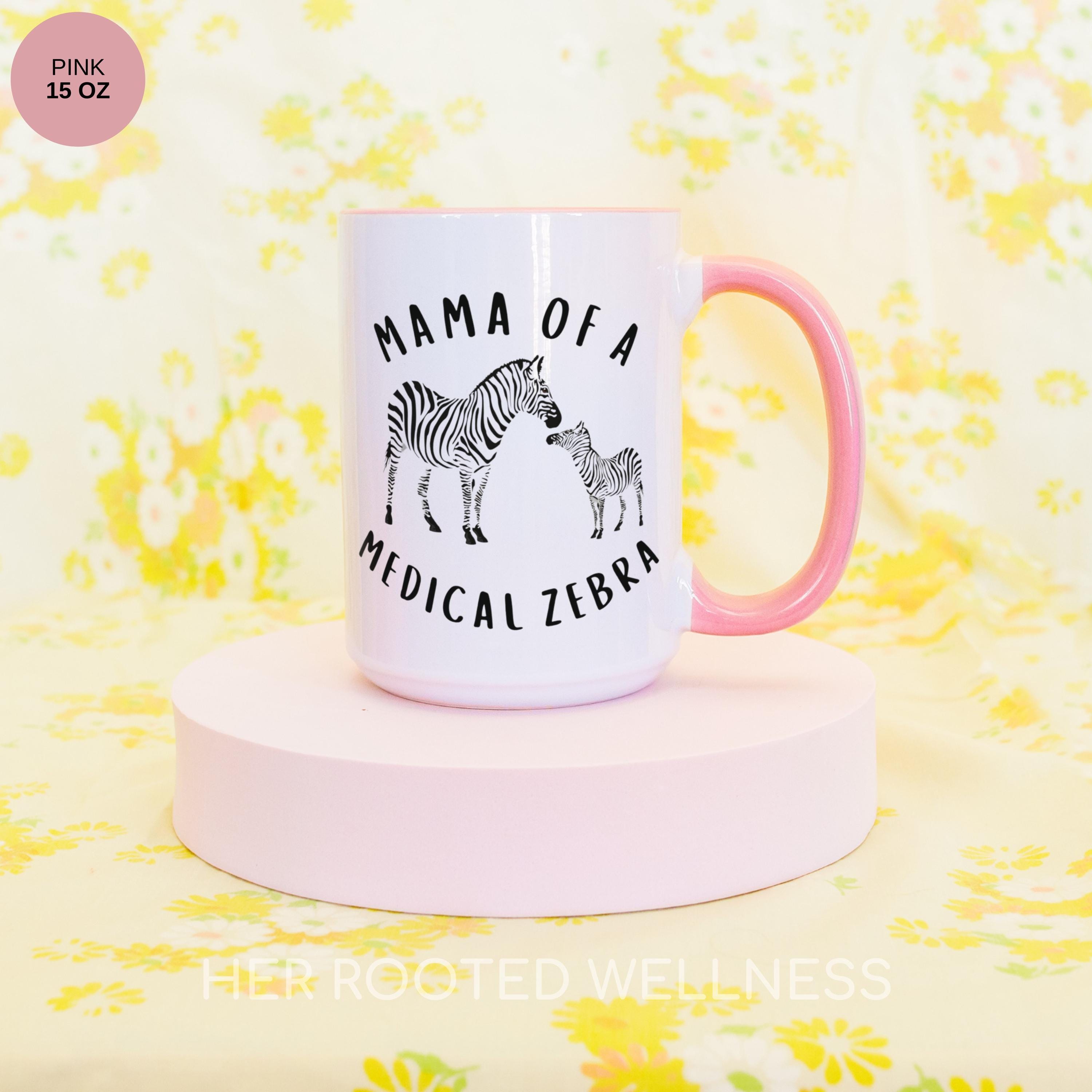 Mama of a Medical Zebra Coffee Mug | Rare Disease Awareness Mom Tea Mug | Supportive Gift for Chronic Illness Mother | Caregiver Coffee Cup