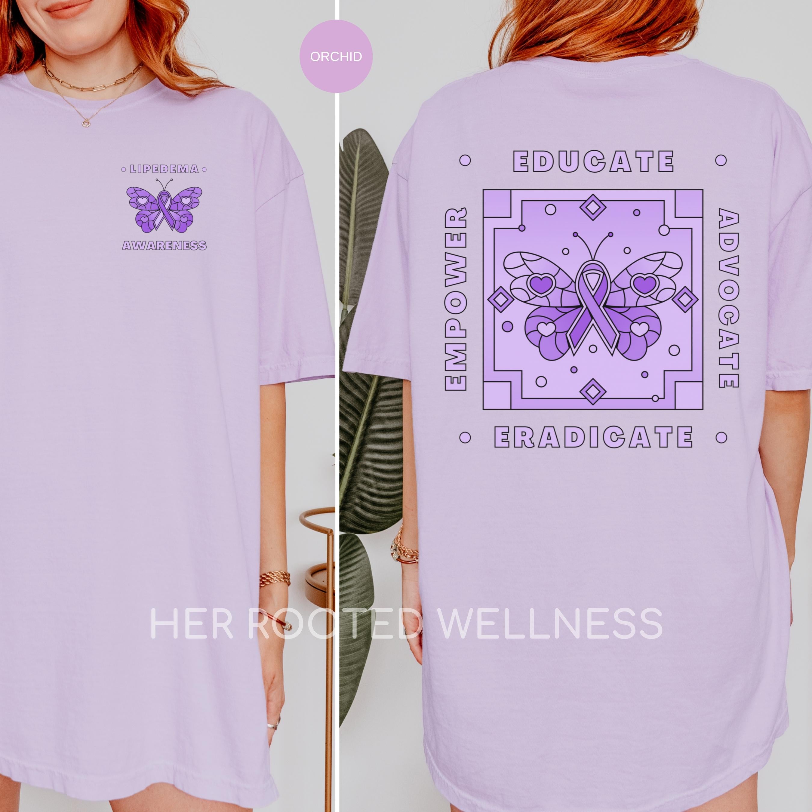 Lipedema Awareness Shirt, Comfort Colors Lipoedema T-Shirt, Adipose Disease Warrior Tee, Educate Advocate Empower Eradicate Advocacy Apparel