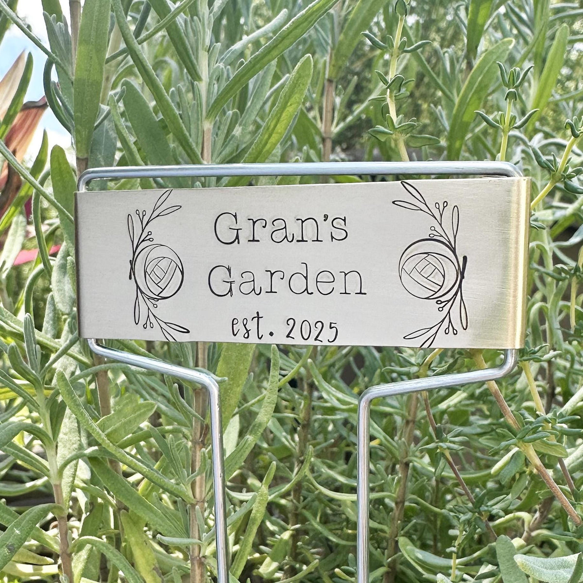Hand Stamped Brass Garden Tag: Herb & Vegetable Marker