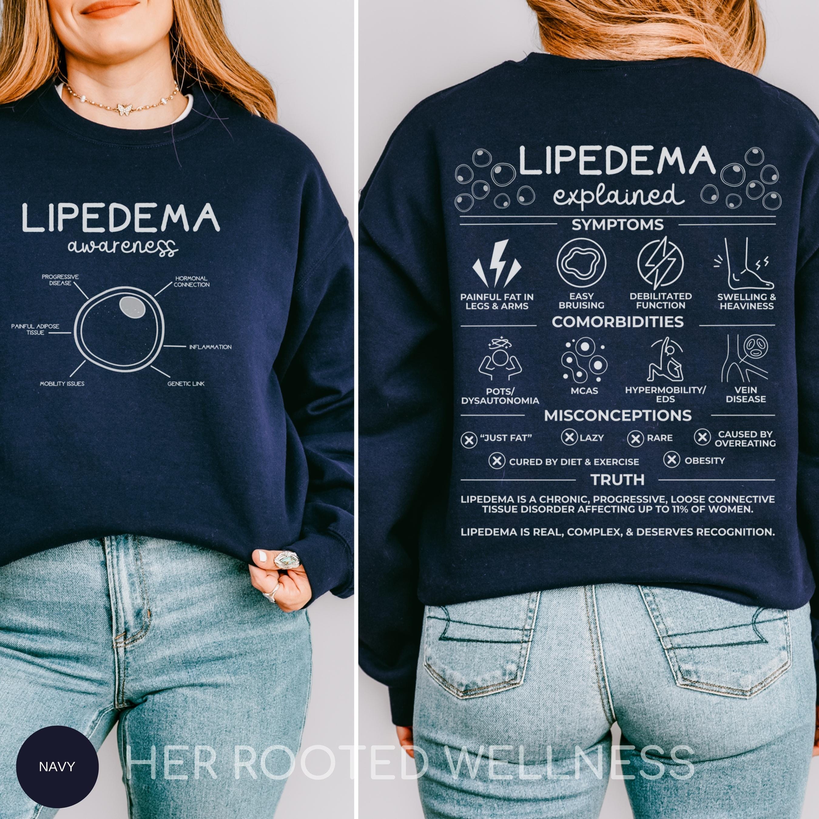 Lipedema Awareness Sweatshirt | Cozy Lipoedema Jumper | Adipose Disease Crewneck Sweater | Fat Disorder Educational Advocacy Gift