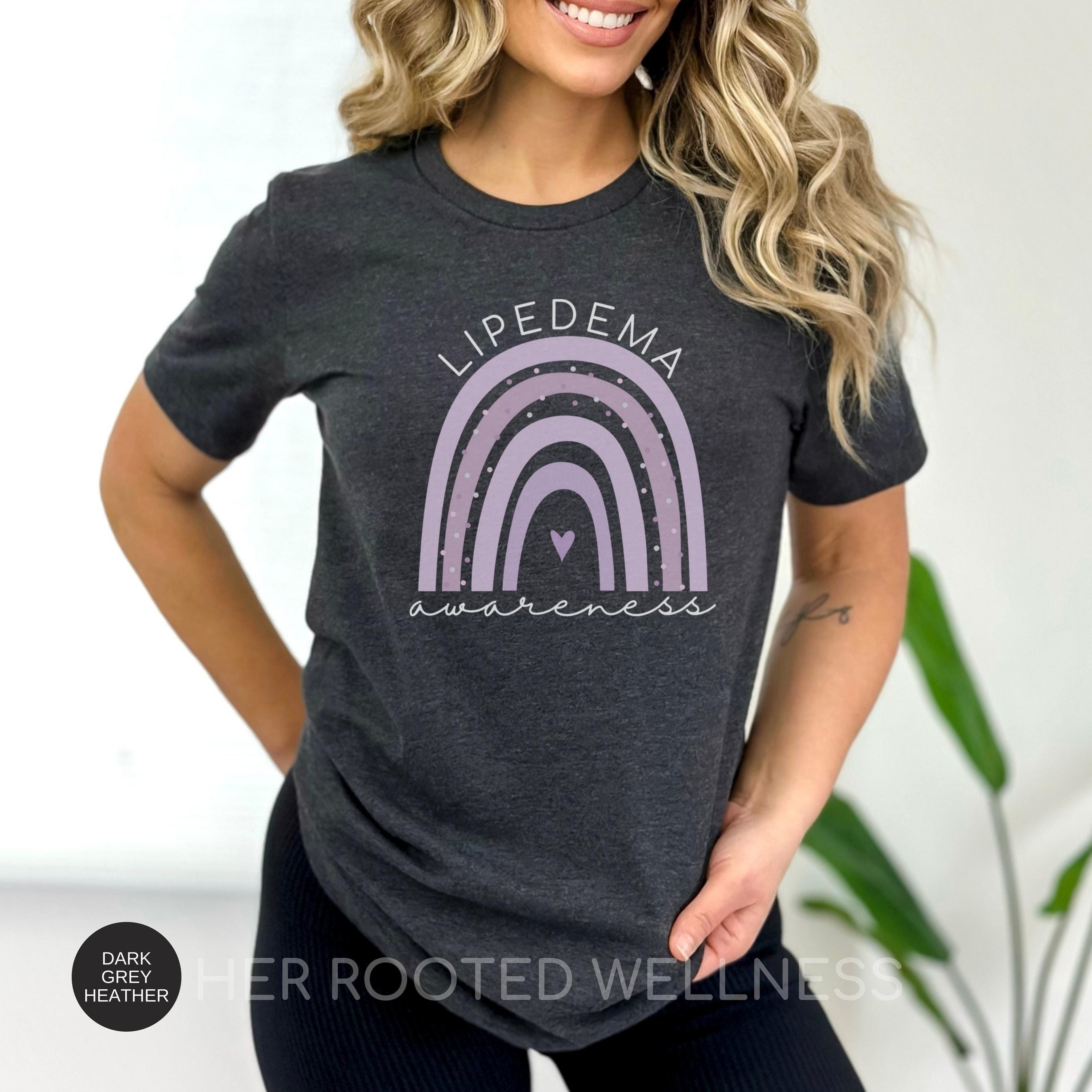 Lipedema Awareness Shirt | Purple Ribbon Lipoedema T-Shirt, CLT Advocacy Apparel, Gift for Lipodem Warrior, Fat Disorder Adipose Disease Tee