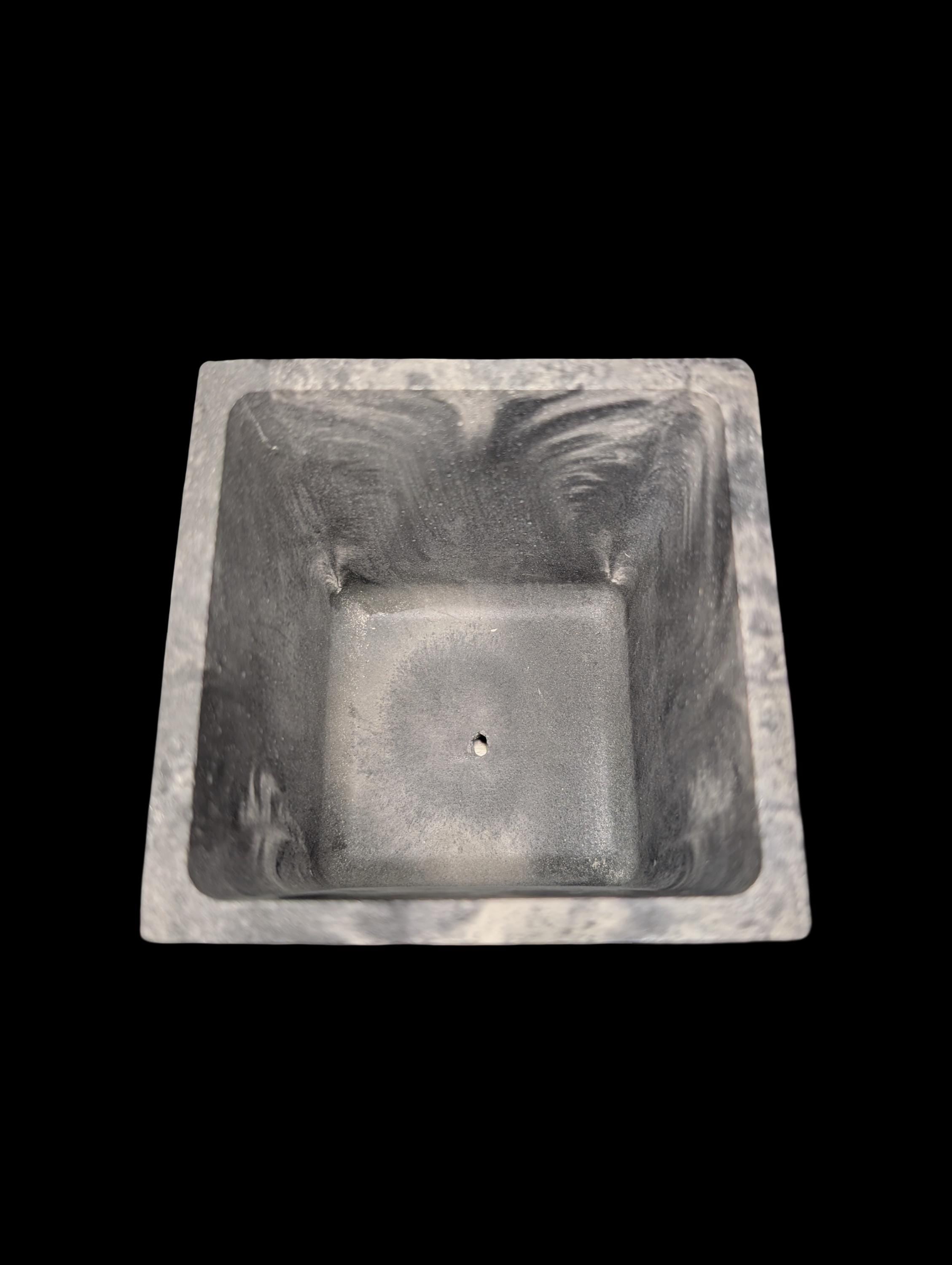 Square Concrete Planter with Drain Hole – 3.9”– Marble, Natural Concrete, or Gray – Indoor Outdoor Succulent or Cactus Planter