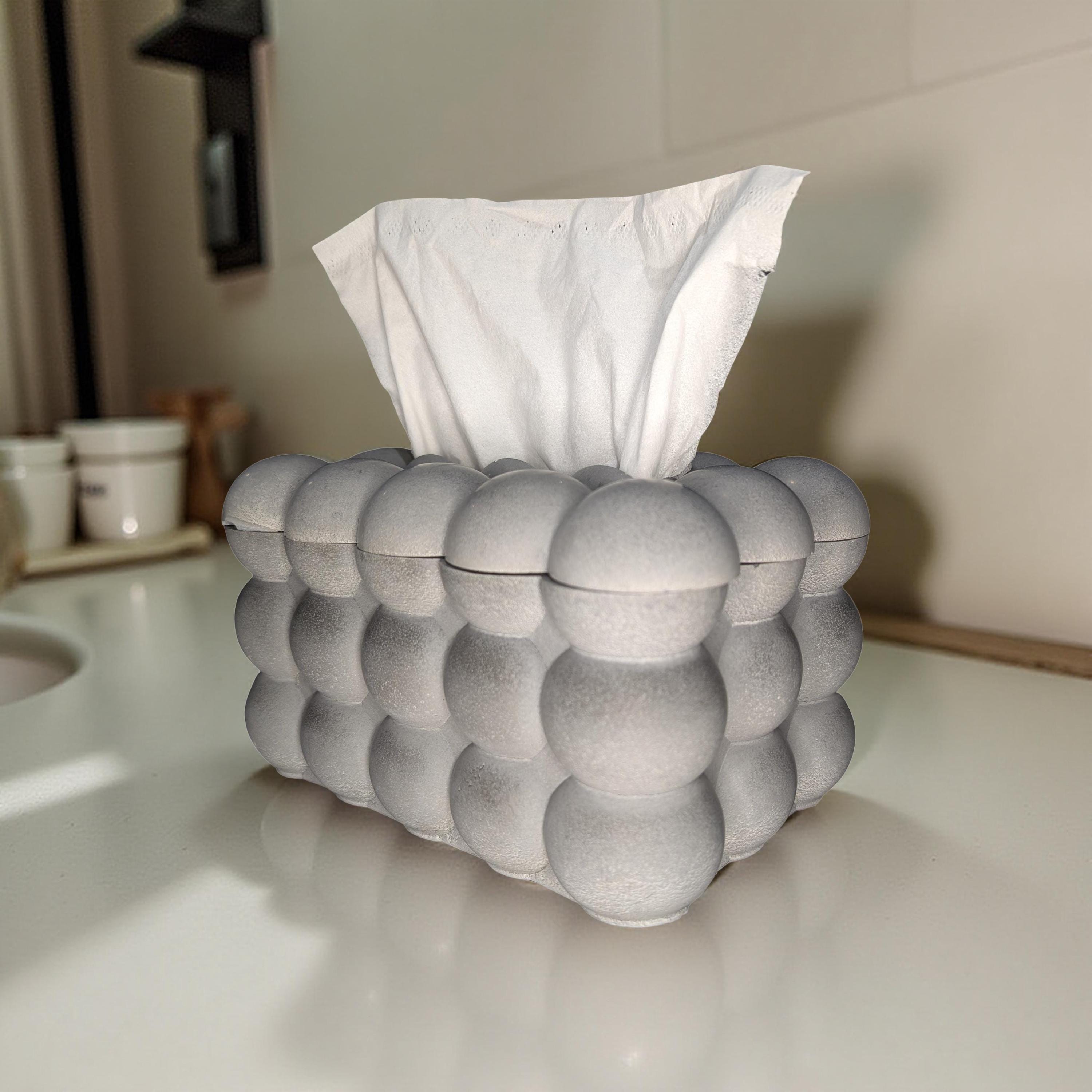 Modern Concrete Tissue Box | Handmade Minimalist Tissue Holder or Storage Box