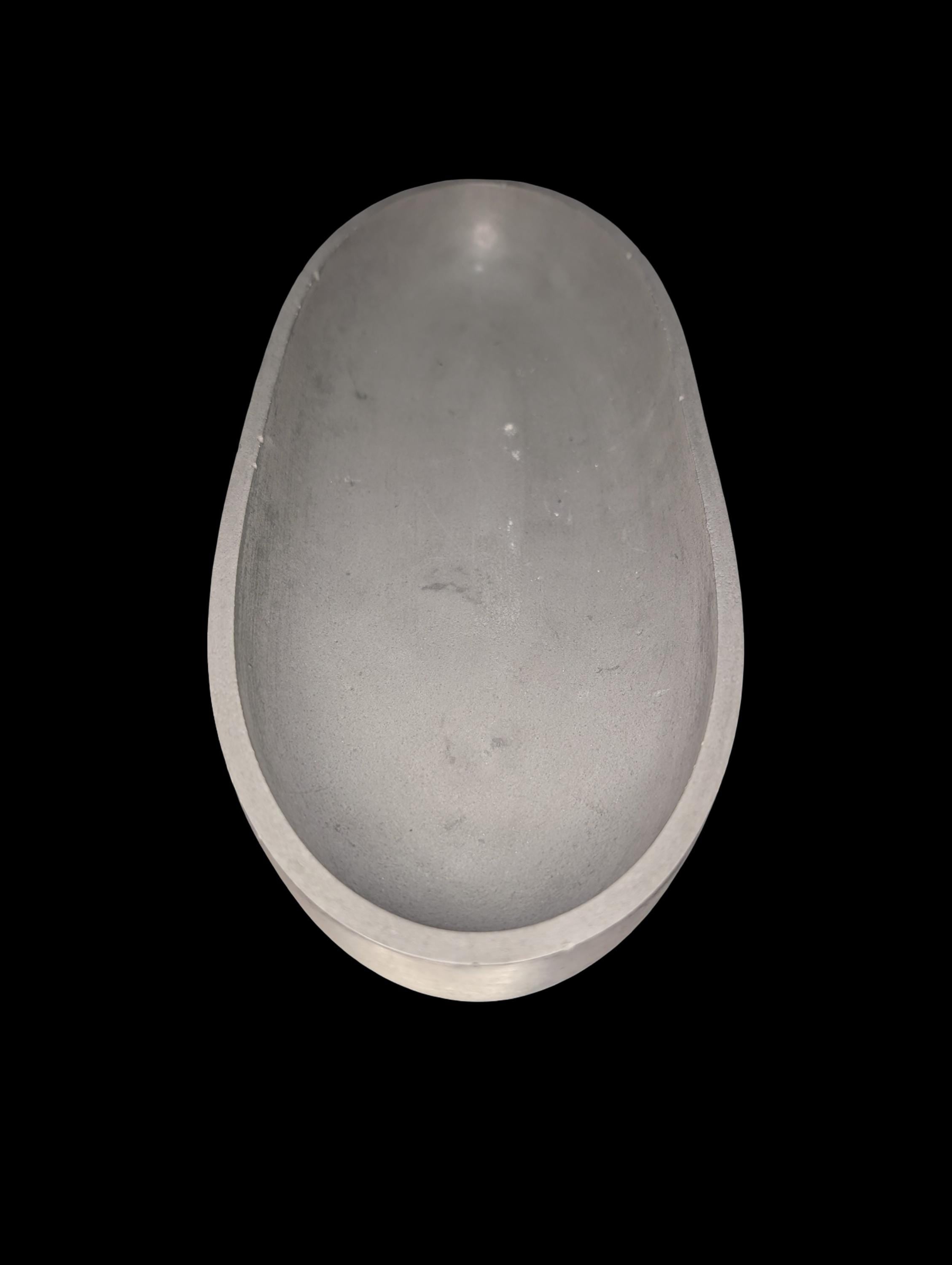 Handmade Oval Concrete Bowl Candle – 3 Wick Soy Candle or Decorative Vessel
