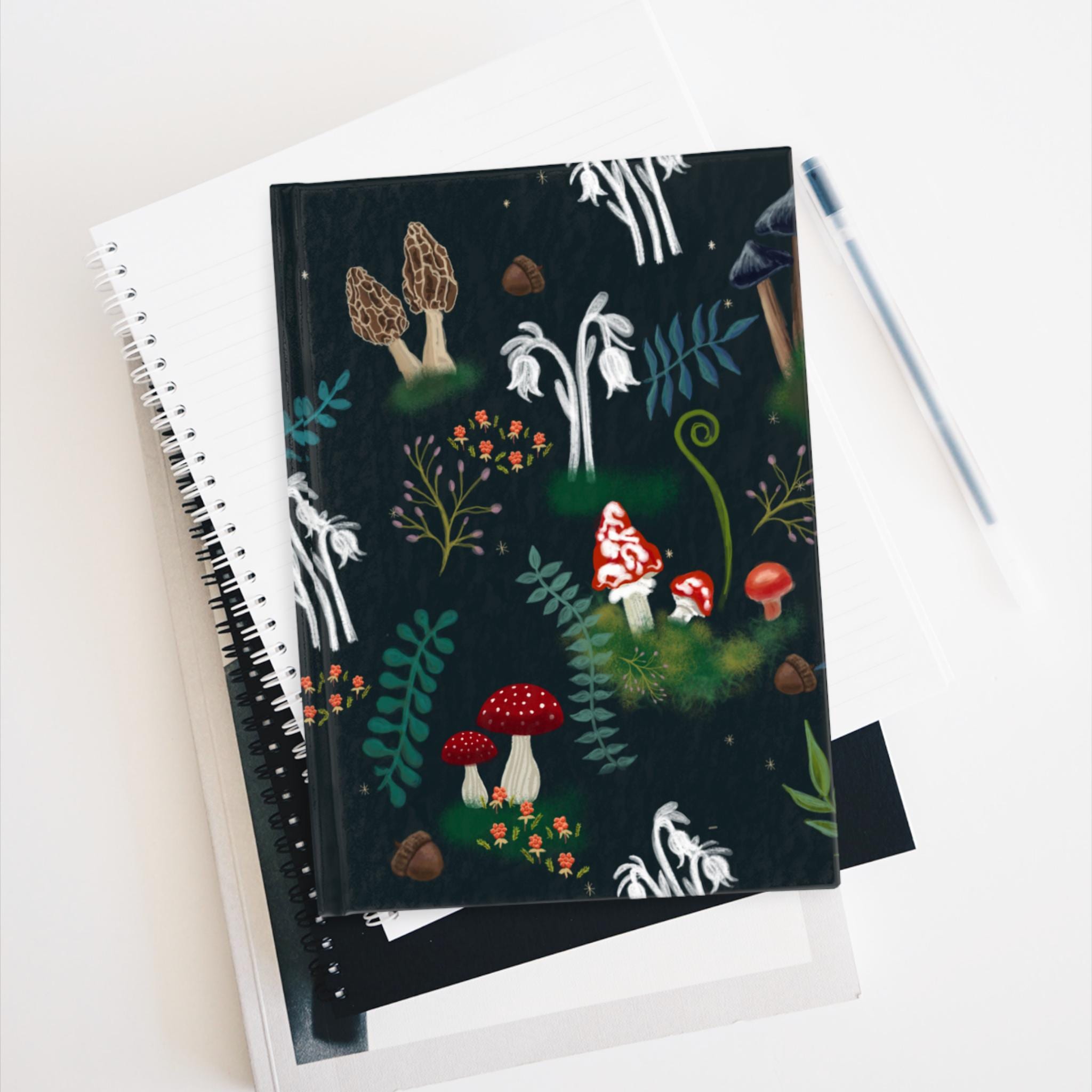 Whimsical Mushroom Forest Journal, Nature Diary, Artist Sketchbook