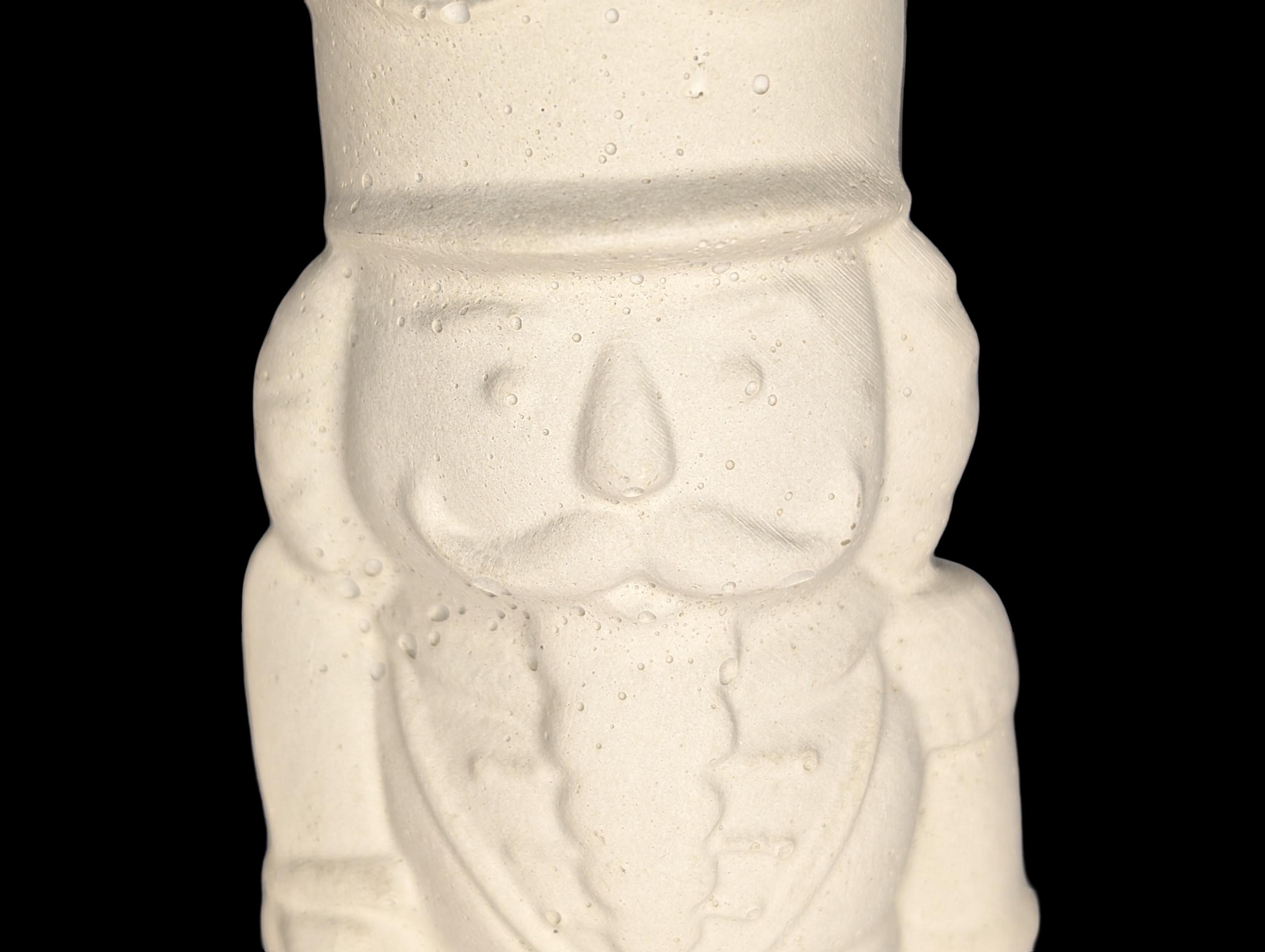 Handmade Concrete Nutcracker Figurines (6 & 4 Inches Tall) | Paintable or Hand-Painted Christmas Decor | Modern Holiday Shelf Accent