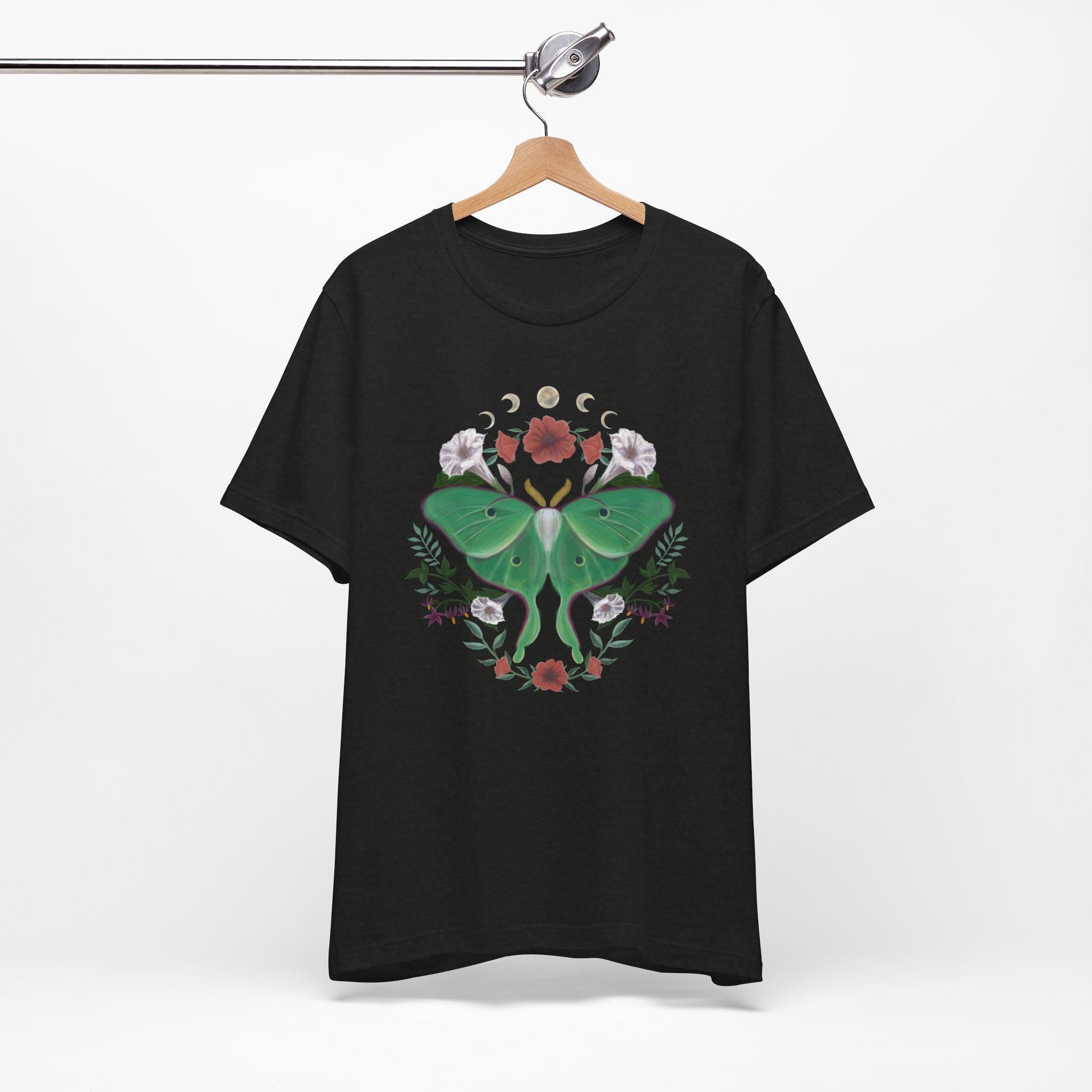 Floral Moth Graphic Tee – Unisex Jersey Short Sleeve T-Shirt