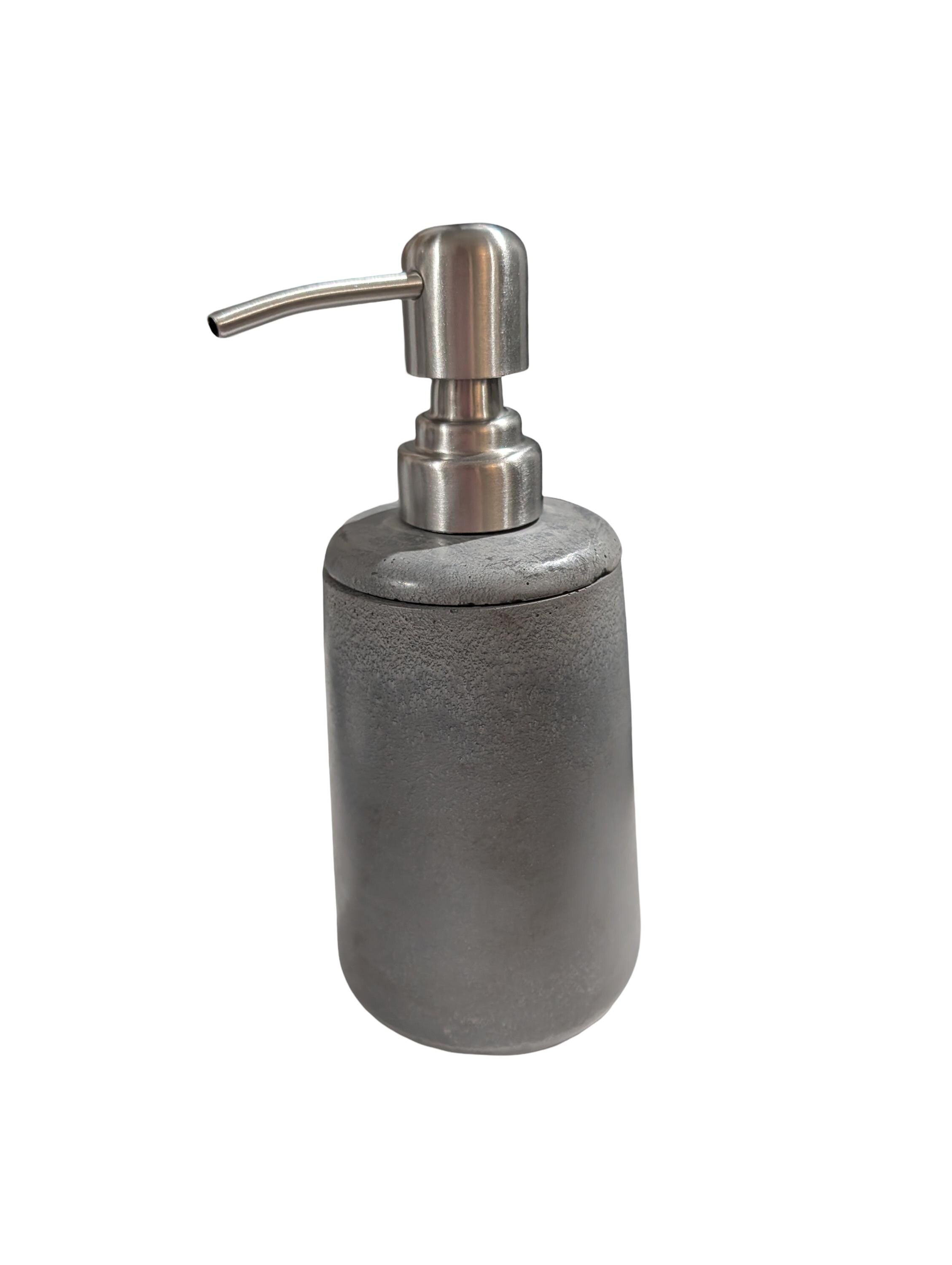 Concrete Soap Dispenser Bottle With Black Pump