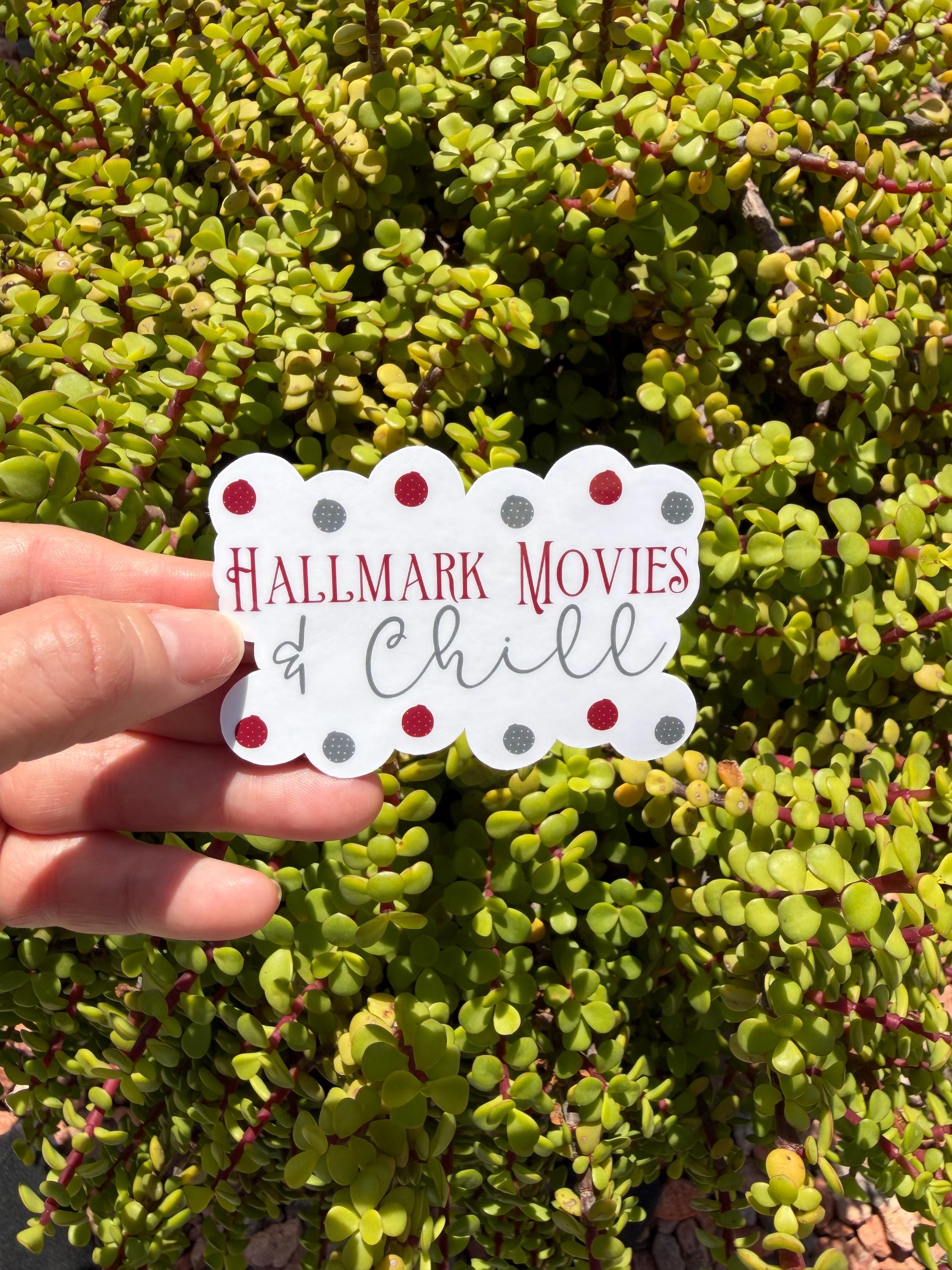 Hallmark Movies & Chill – Christmas Sticker (2” or 3”, Clear or Holographic)
