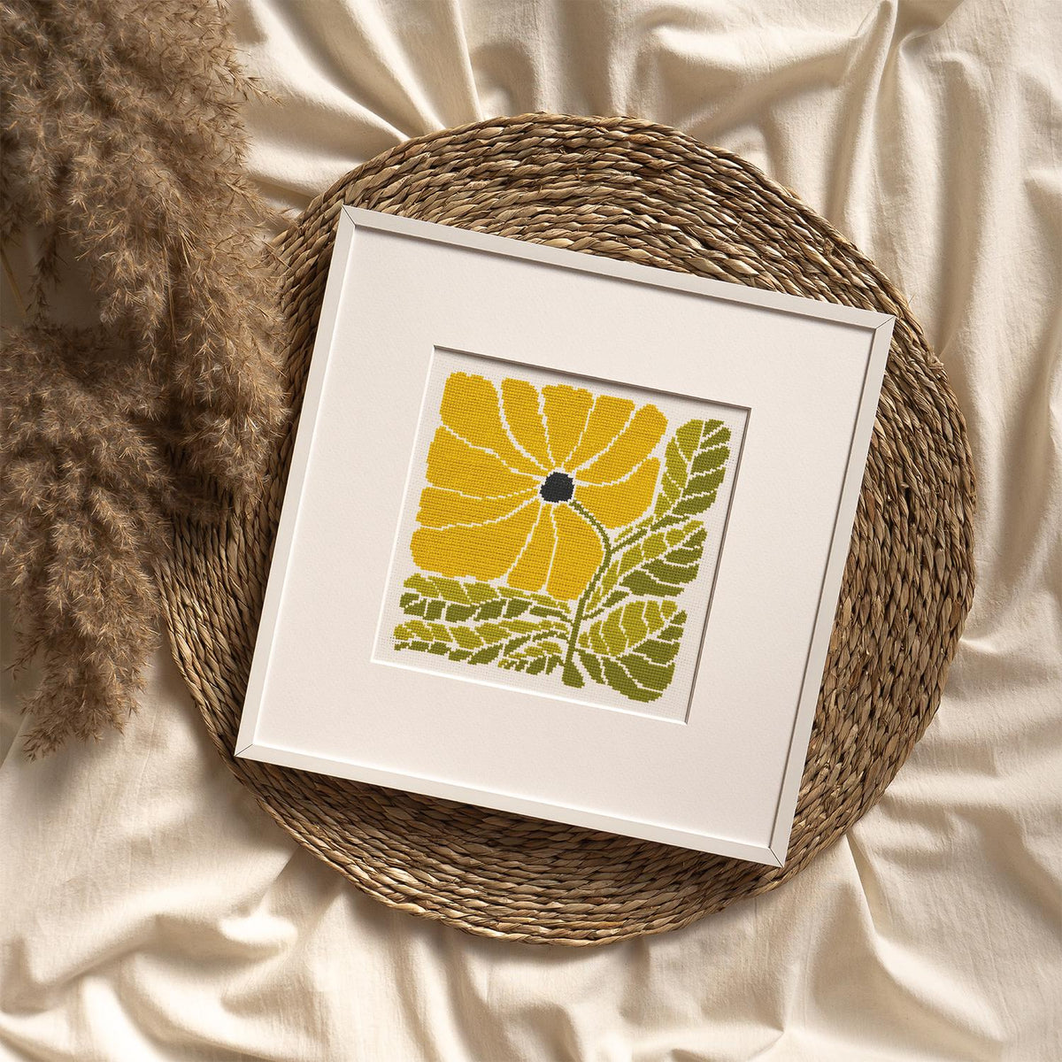 SUNNY BLOSSOM + Twin Blooms learn counted cross stitch kit