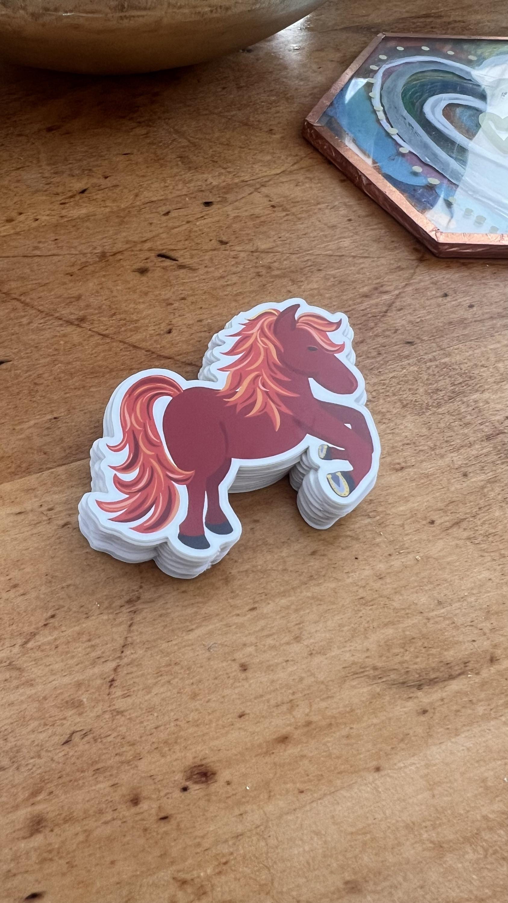 Fire Horse Sticker | Chinese Zodiac Lunar New Year Art (Weatherproof Vinyl)