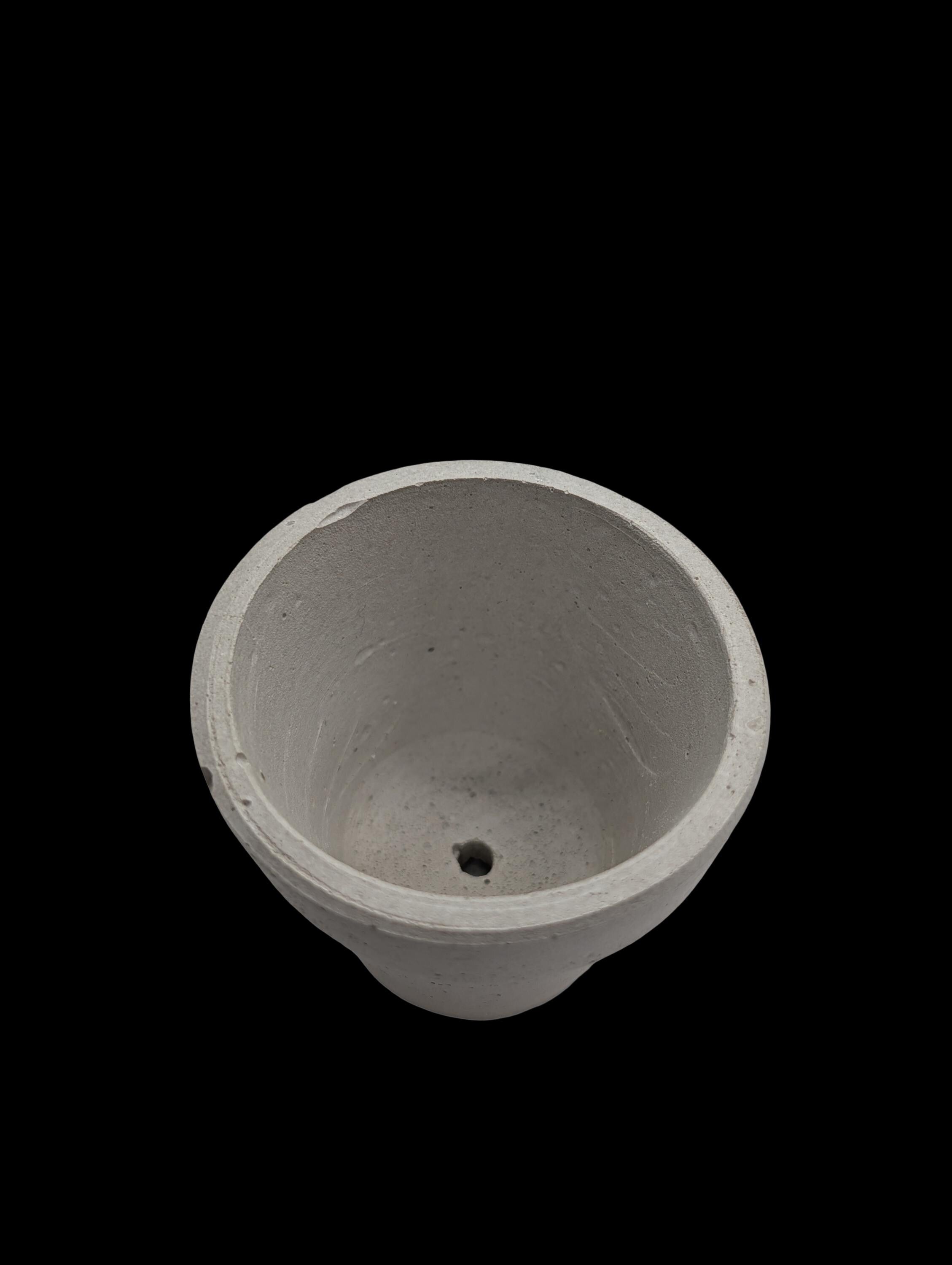 Mini Concrete Succulent Pot with Drain Hole - Tiny Industrial Cactus Planter - 2 Inch Small Cement Pot for Air Plants and Office Decor